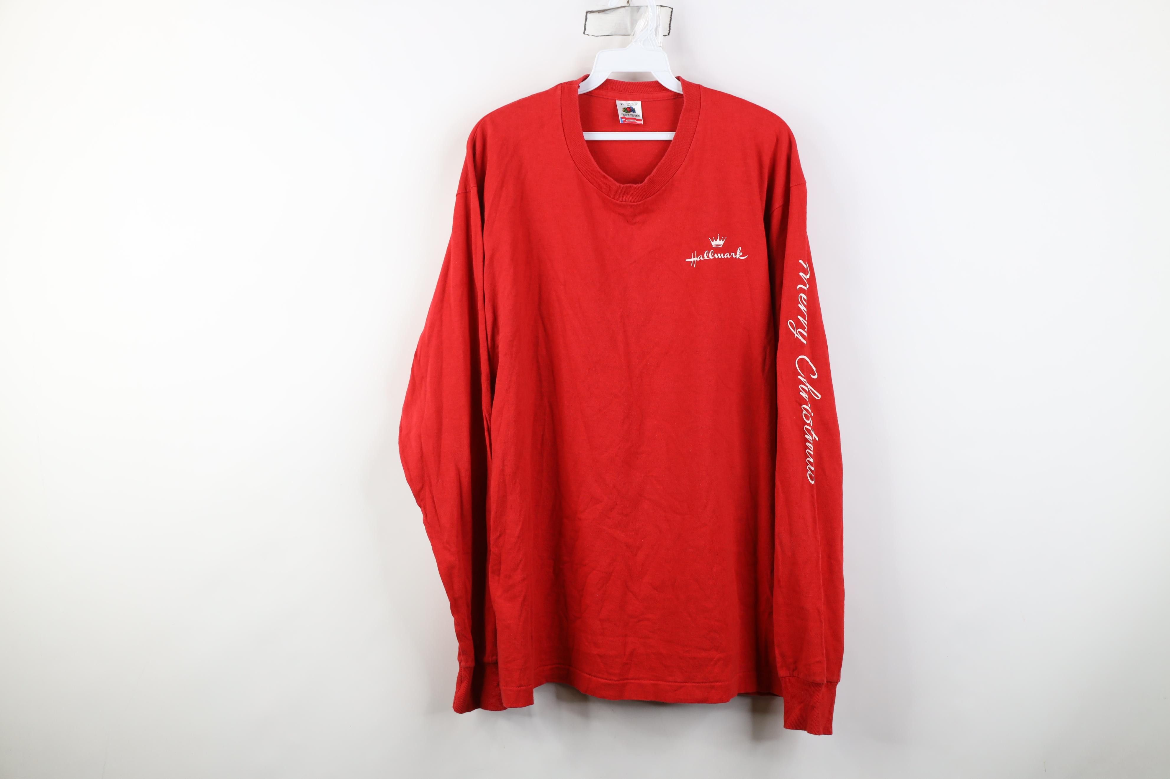 Vintage Vintage 90s Hallmark Merry Christmas Long Sleeve T-Shirt USA Size XL / US 12-14 / IT 48-50 - 1 Thumbnail