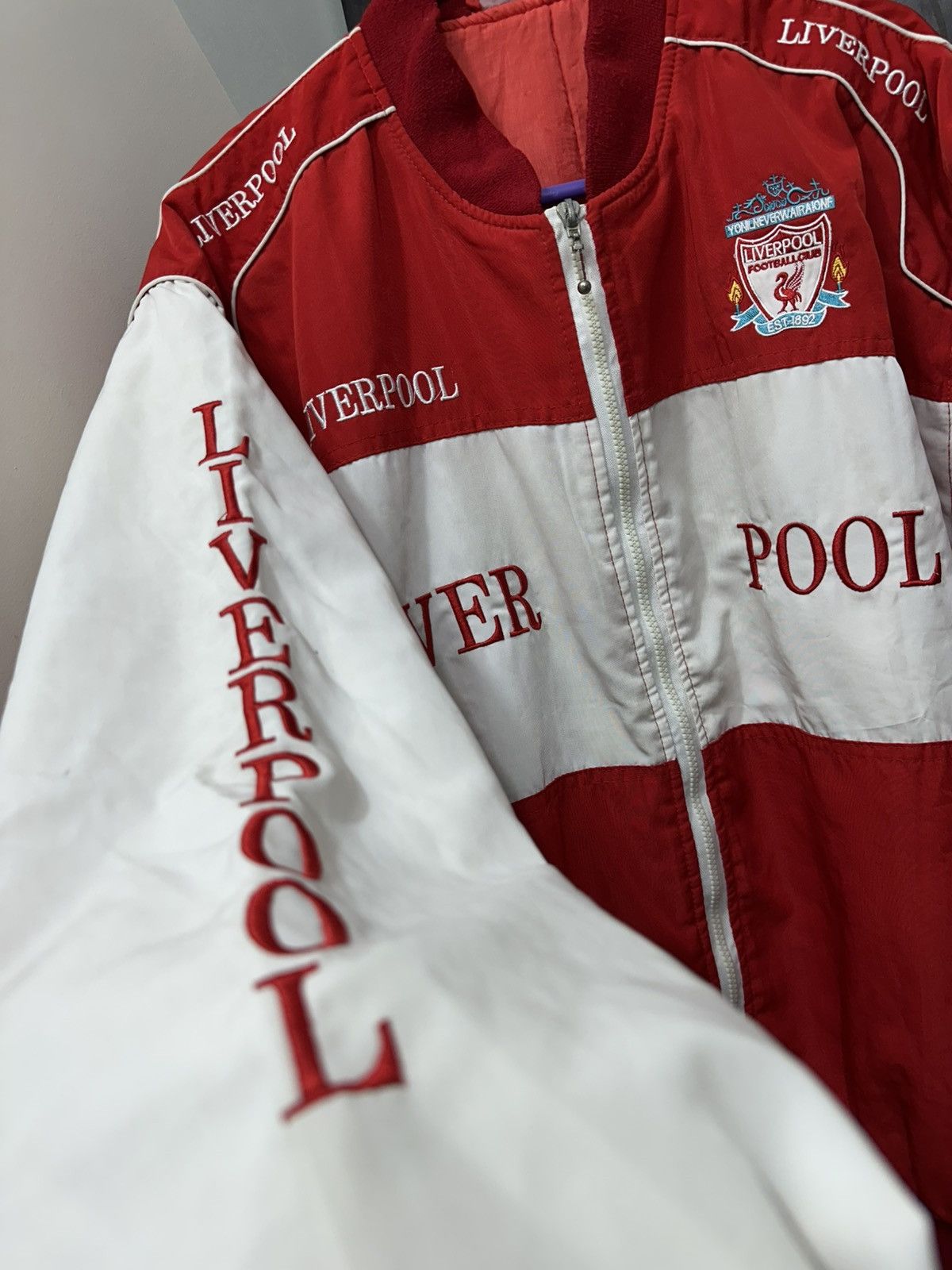 Other Crazy Liverpool Bomber Jacket 🏎️🏁 Size US L / EU 52-54 / 3 - 3 Thumbnail