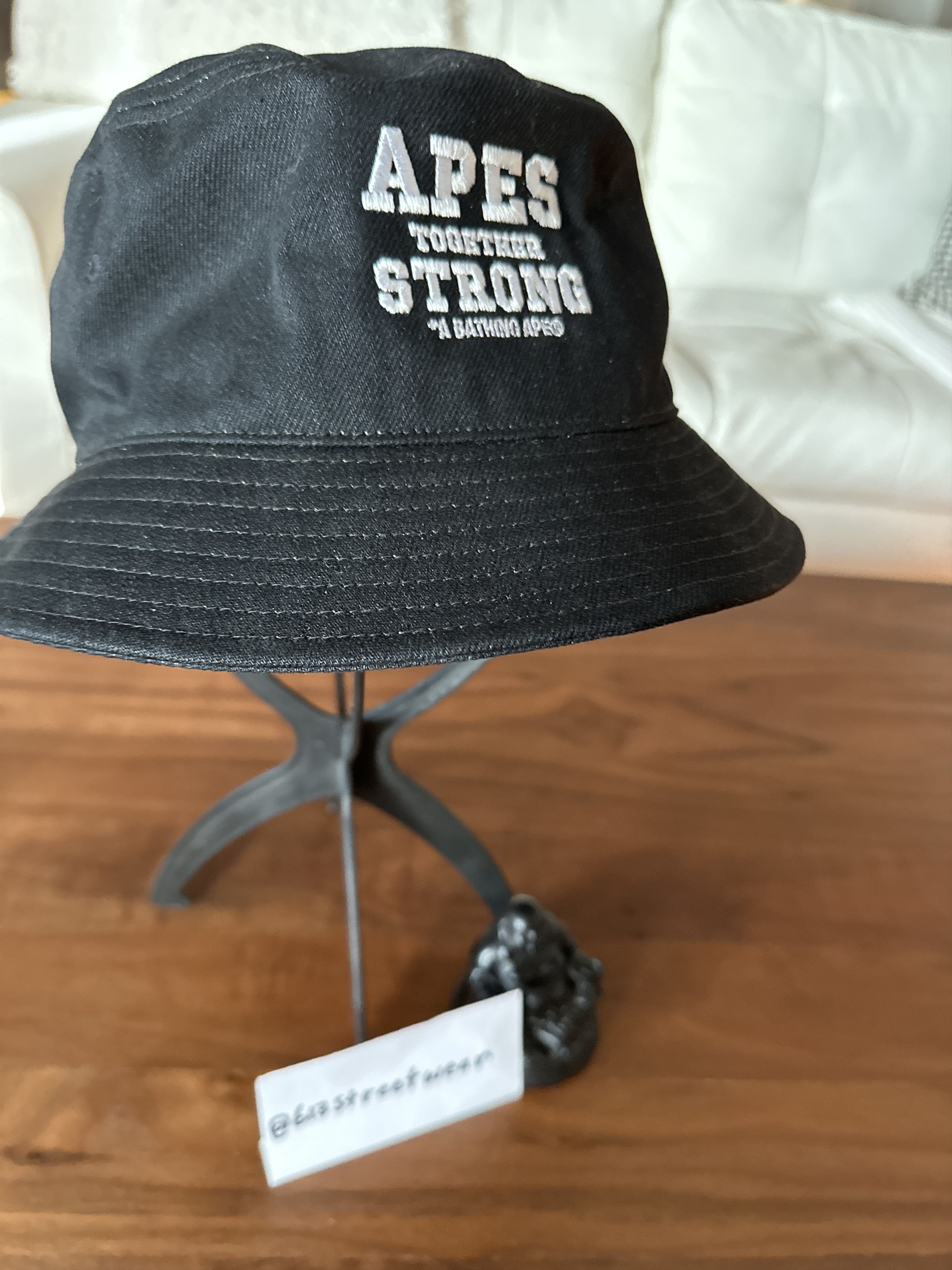 image of Bape Ats Bucket Hat in Black, Men's