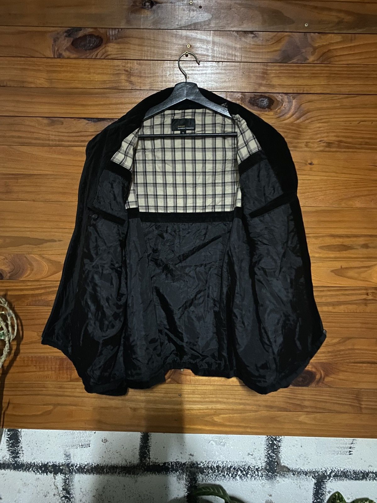 Kansai Yamamoto Vintage SISSY by Kansai Yamamoto Black Velvet Zip Jacket Size US L / EU 52-54 / 3 - 6 Thumbnail