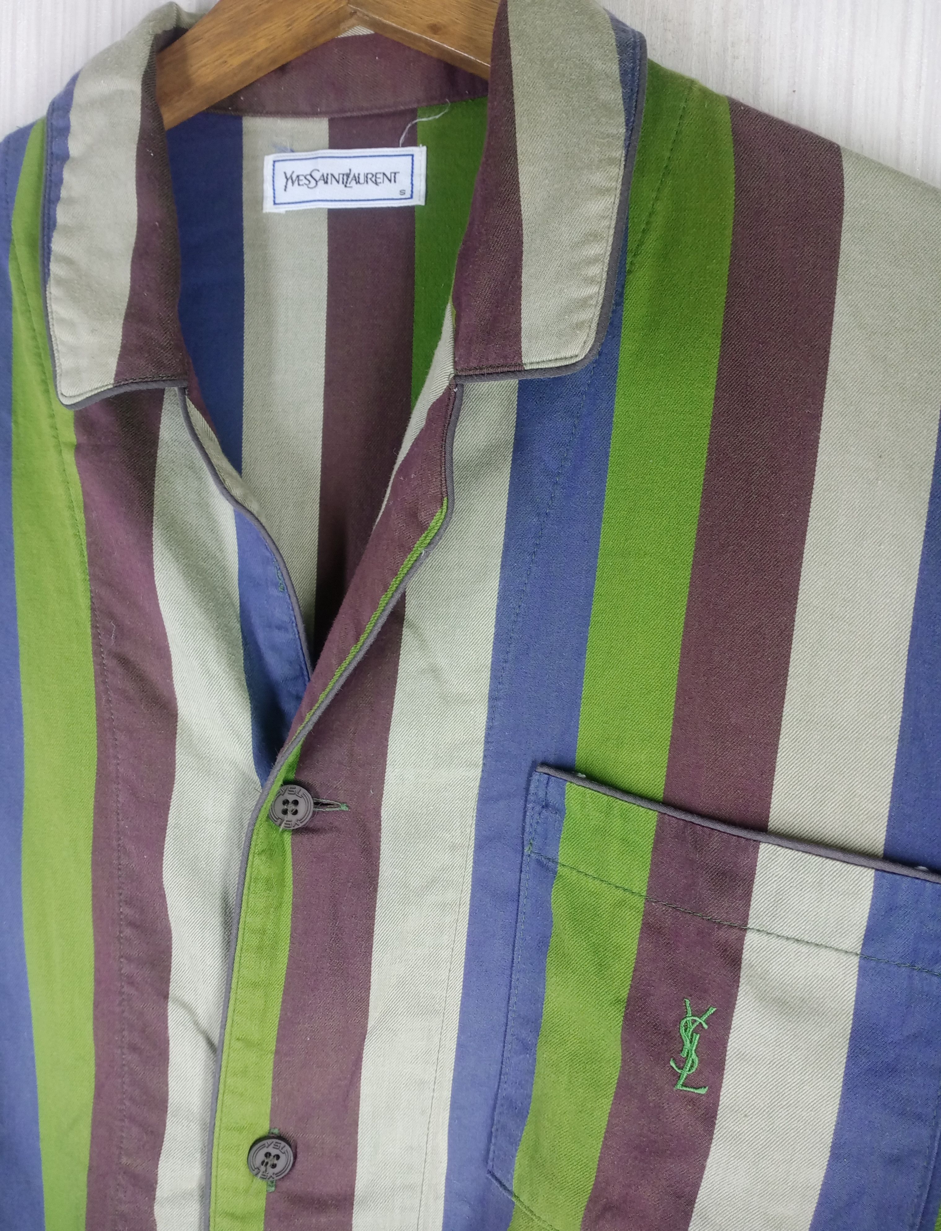 Yves Saint Laurent Rare Vintage Yves Saint Laurent YSL Stripe Pajamas Size US S / EU 44-46 / 1 - 3 Thumbnail