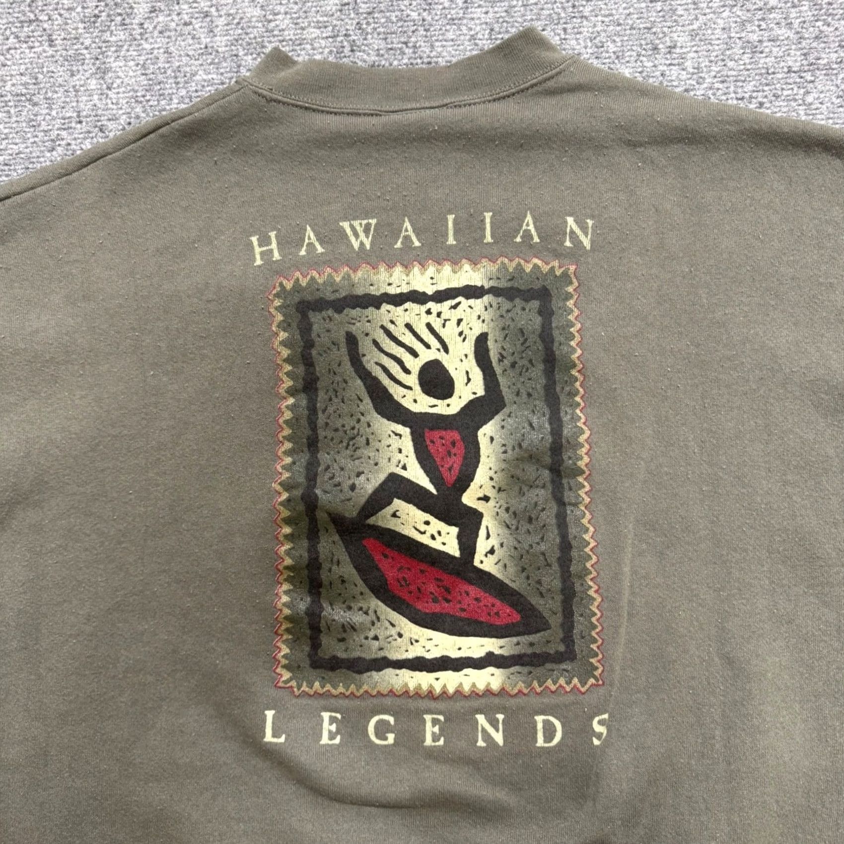 Tultex VINTAGE Tultex Hawaiian Legends Pullover Sweatshirt Mens XL Green Gray Island Sweatshirt Size US XL / EU 56 / 4 - 4 Thumbnail
