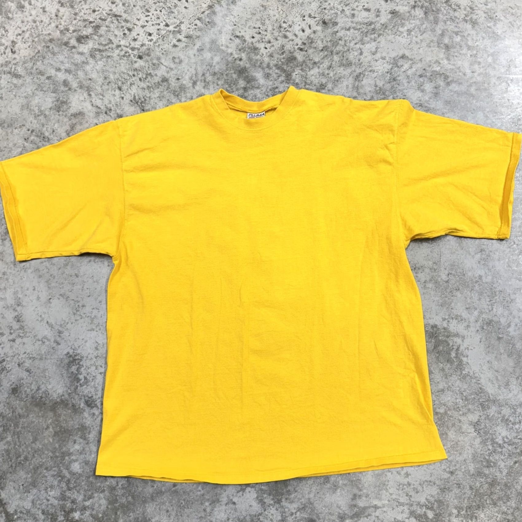 Vintage Vintage Pluma Shirt Mens XL Yellow Heavyweight Crewneck Short Sleeve Made in USA 90s Shirts Mens XL Yellow Heavyweight Crew Neck Size US XL / EU 56 / 4 - 2 Thumbnail
