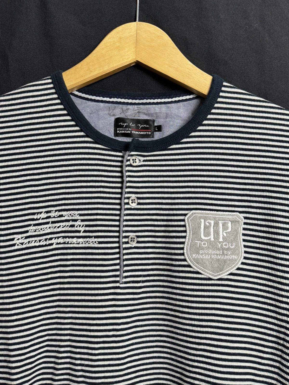Kansai Yamamoto × Y's for Men × Yohji Yamamoto Striped Uptoyou Kansai Yamamoto Long Sleeve Size US L / EU 52-54 / 3 - 3 Thumbnail
