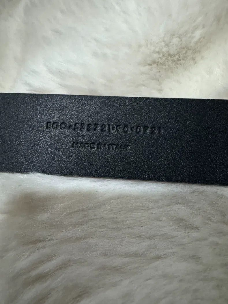 Saint Laurent Paris Saint Laurent Paris size 90 Golden Embossed Logo Belt Size ONE SIZE - 4 Thumbnail