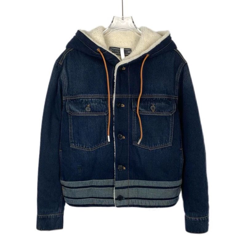 Dior Christian Dior Embroidered Denim Jacket with Hood-dmc Size US S / EU 44-46 / 1 - 1 Thumbnail