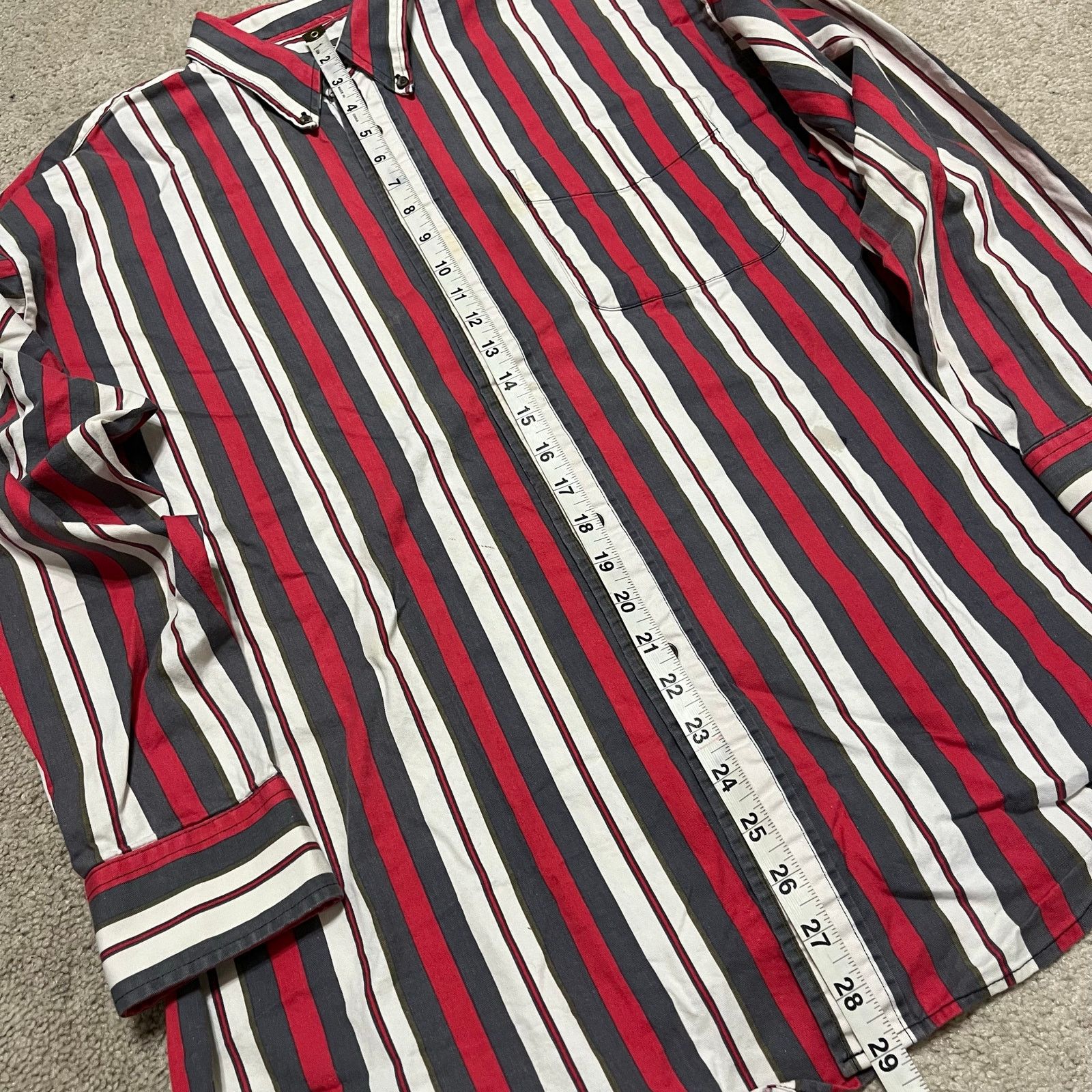Other Vintage Golf Classics Red/Grey/White Striped Preppy Button U Size US L / EU 52-54 / 3 - 4 Thumbnail