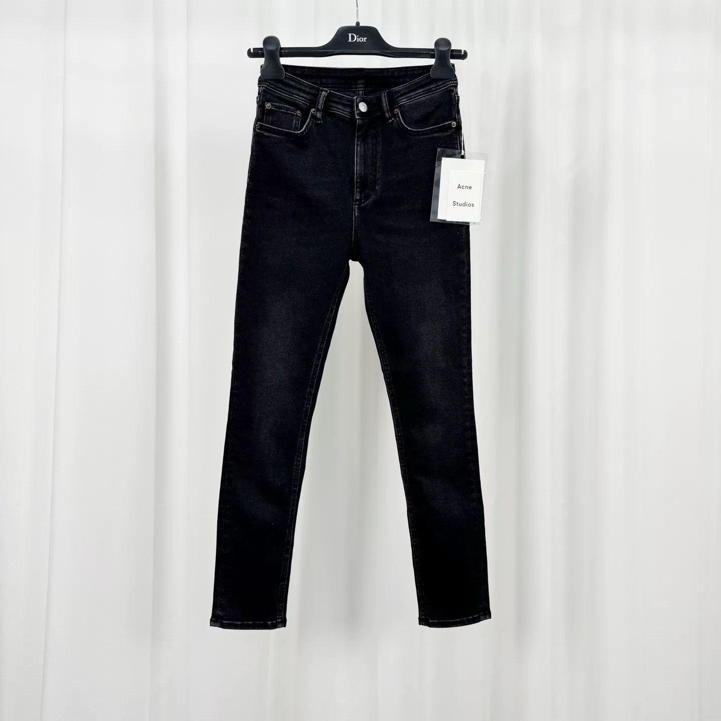 Acne Studios black denim Acne Studios long pants W25 Size 25" / US 0 / IT 36 - 1 Thumbnail