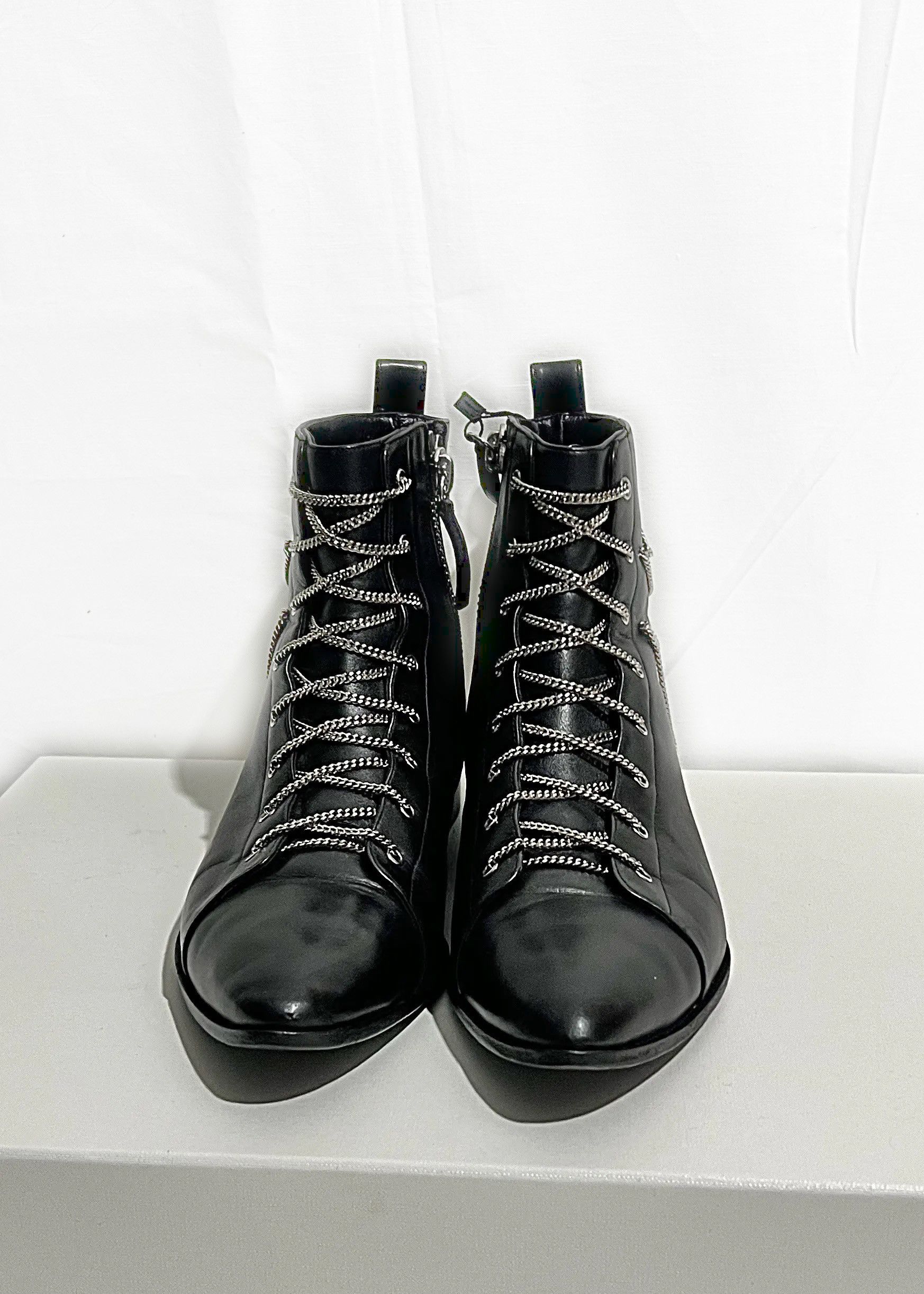Giuseppe Zanotti Ankle Boot Embellished With Chains Size US 7.5 / IT 37.5 - 2 Thumbnail