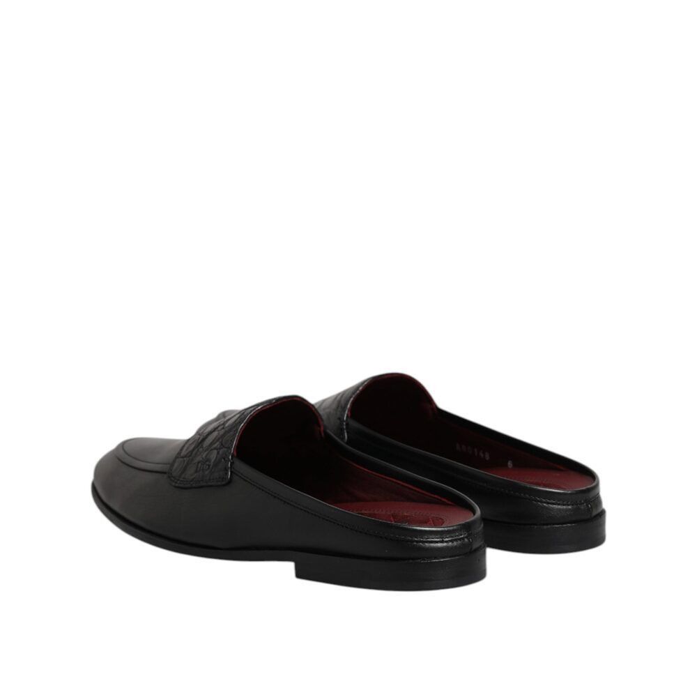 Dolce & Gabbana Dolce & Gabbana Black Calfskin Leather Slip On Loafers Shoes Size US 7 / EU 40 - 5 Thumbnail