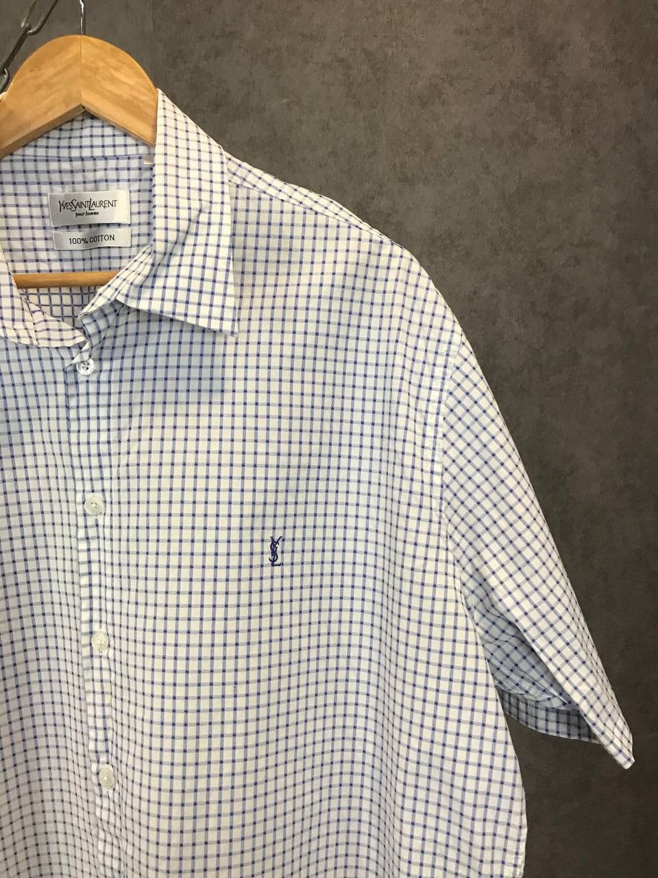 Yves Saint Laurent YSL Yves Saint Laurent vintage designer logo shirt Size US XL / EU 56 / 4 - 2 Thumbnail