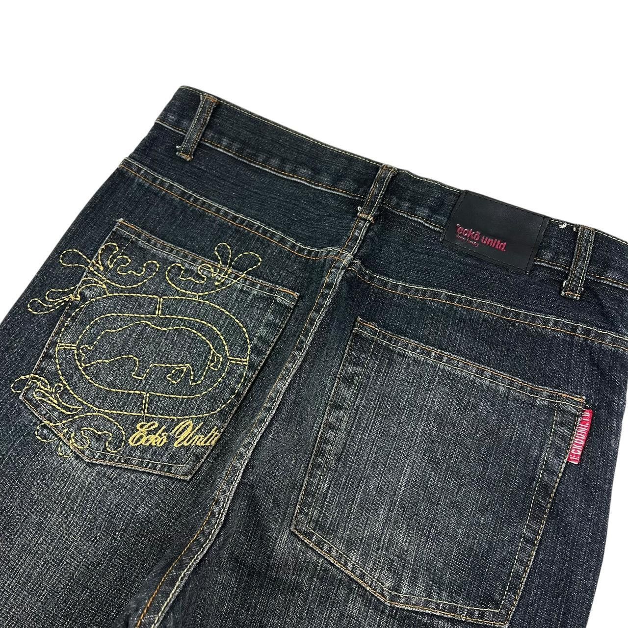 Ecko Unltd. Vintage Ecko Unltd Baggy Embroidered Jeans - Waist: 33” Size US 33 - 2 Thumbnail