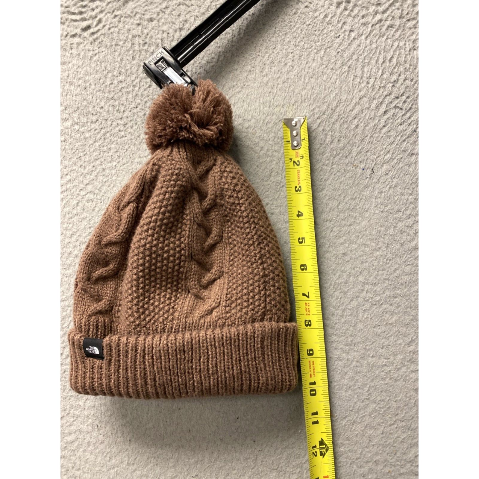The North Face VINTAGE The North Face Beanie Womens One Size Browns Acrylic Fur Pom Hat Cap Winter Size ONE SIZE - 4 Thumbnail