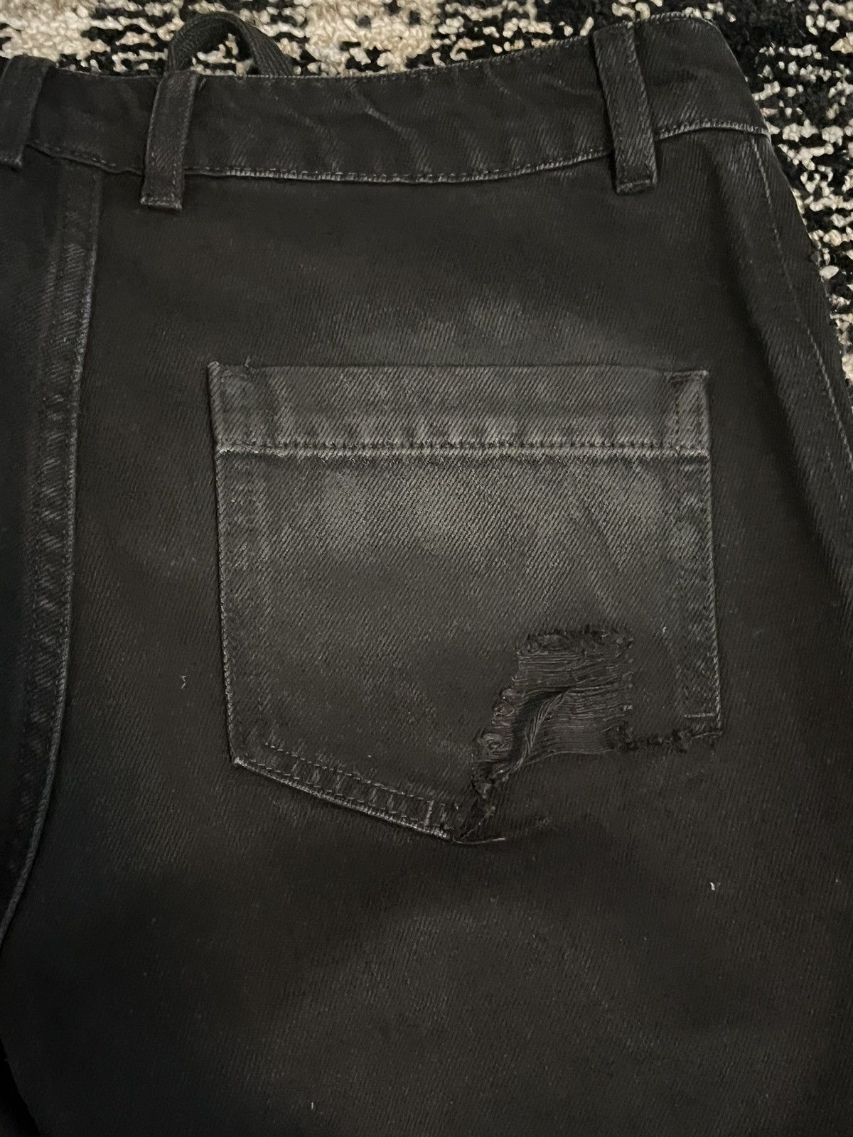 Troubled Waters Troubled Waters Waxed & Damaged Denim Size US 31 - 9 Thumbnail