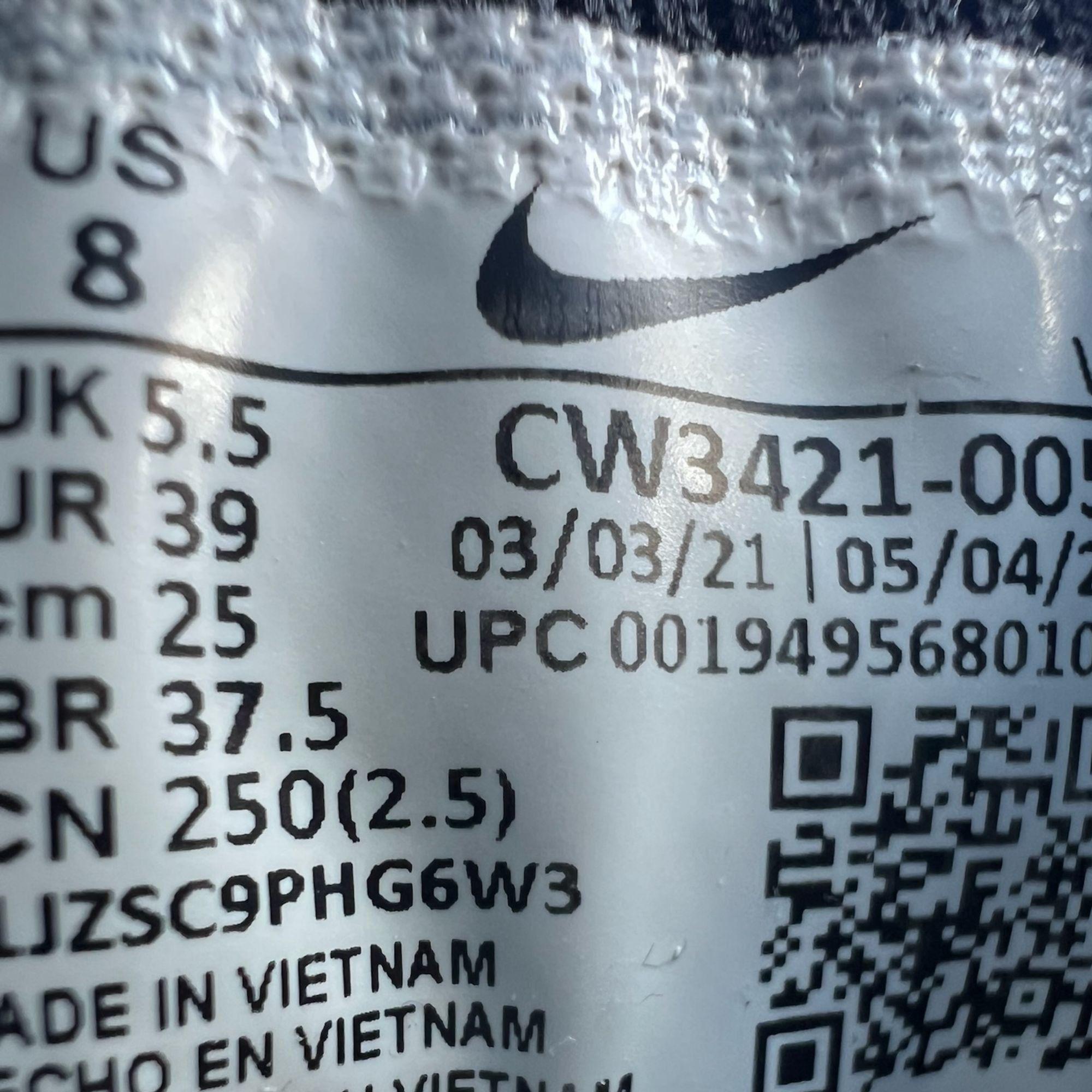 Nike Nike Zoom Winflo 8 Road Running Shoes Black/White Size 8 Lig Size US 8 / EU 41 - 7 Thumbnail