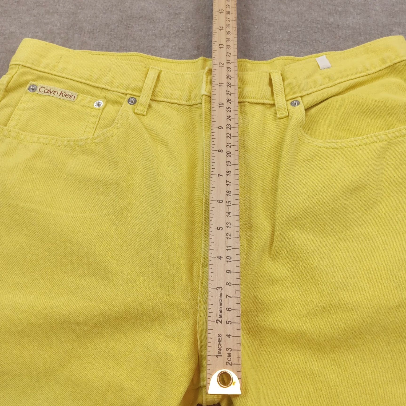 Calvin Klein Calvin Klein Jeans Yellow Denim Straight Leg Casual 31 (33x28) Mens Size US 31 - 6 Thumbnail