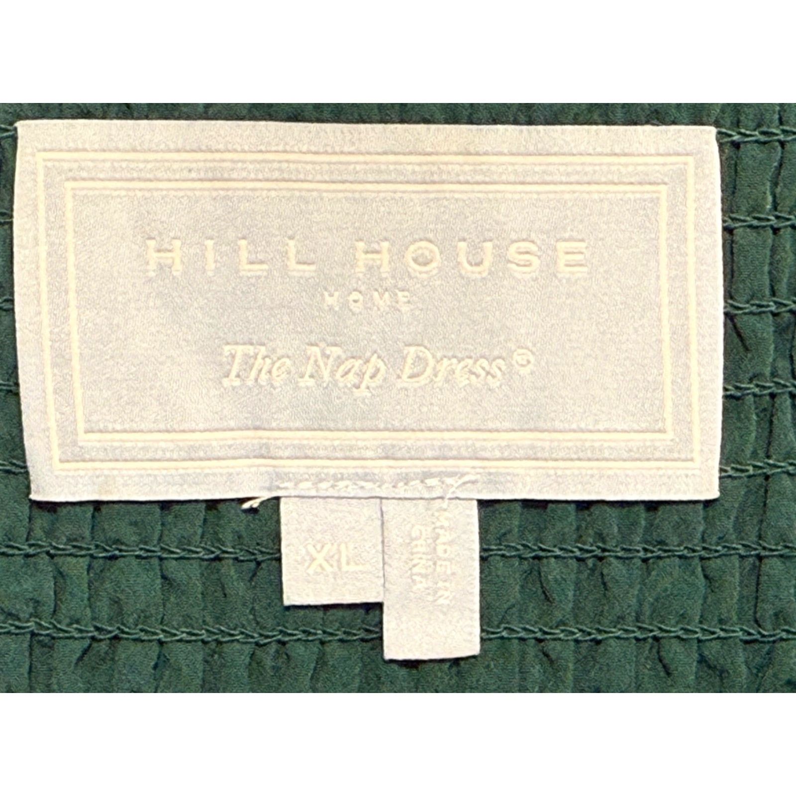 Vintage Hill House The Louisa Nap Dress Green XL Midi Women's Square Neck Flutter Sleeve Ruffle Smocked 100% Recycled Polyester Size XL / US 12-14 / IT 48-50 - 5 Thumbnail