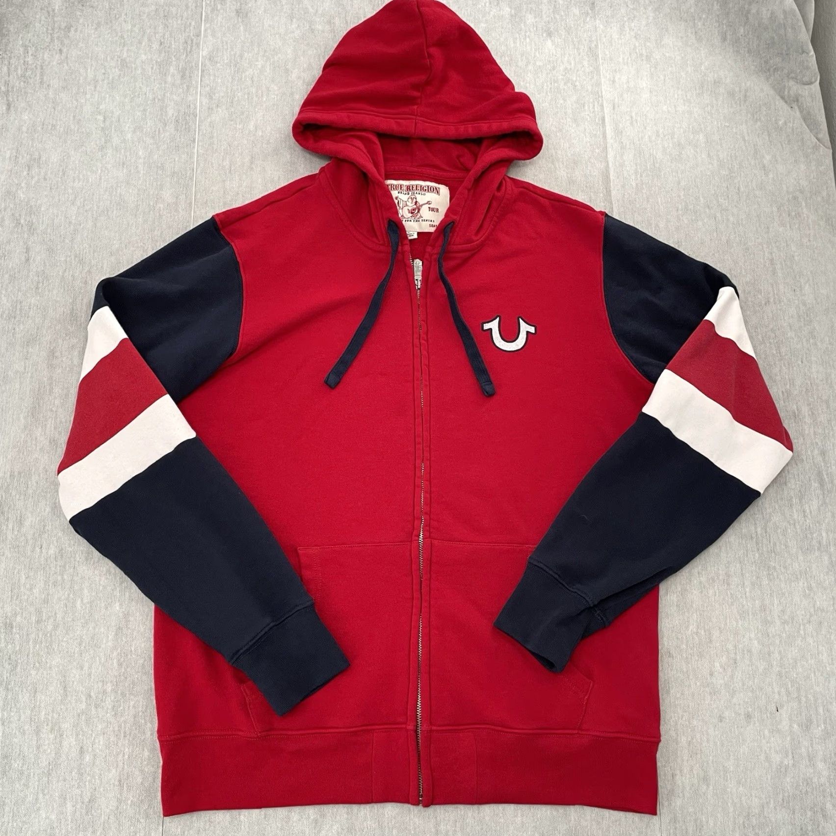 True Religion VINTAGE True Religion Hoodie Adult XL Red Full Zip Buddha Streetwear Y2K Mens Size US XL / EU 56 / 4 - 2 Thumbnail