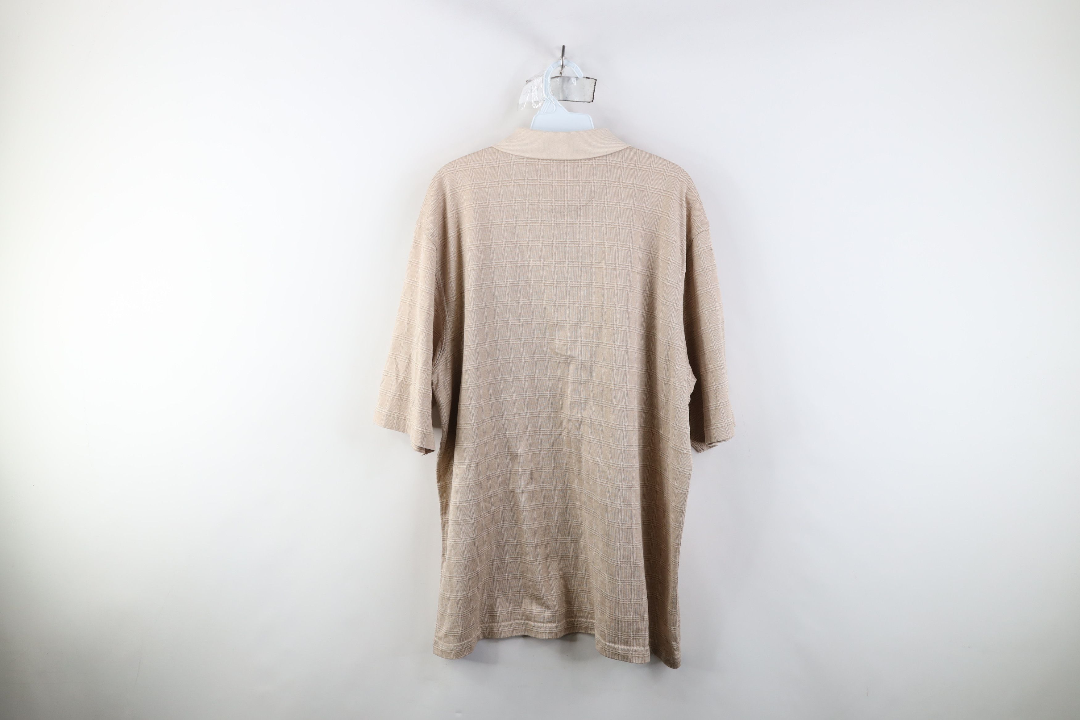 Vintage Vintage 90s Streetwear Knit Collared Golf Polo Beige Size US L / EU 52-54 / 3 - 9 Thumbnail