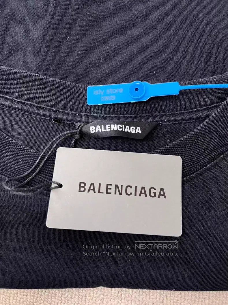 Balenciaga Balenciaga Logo Printed Vintage Plain Short Sleeve T-Shirt Size US XL / EU 56 / 4 - 5 Thumbnail