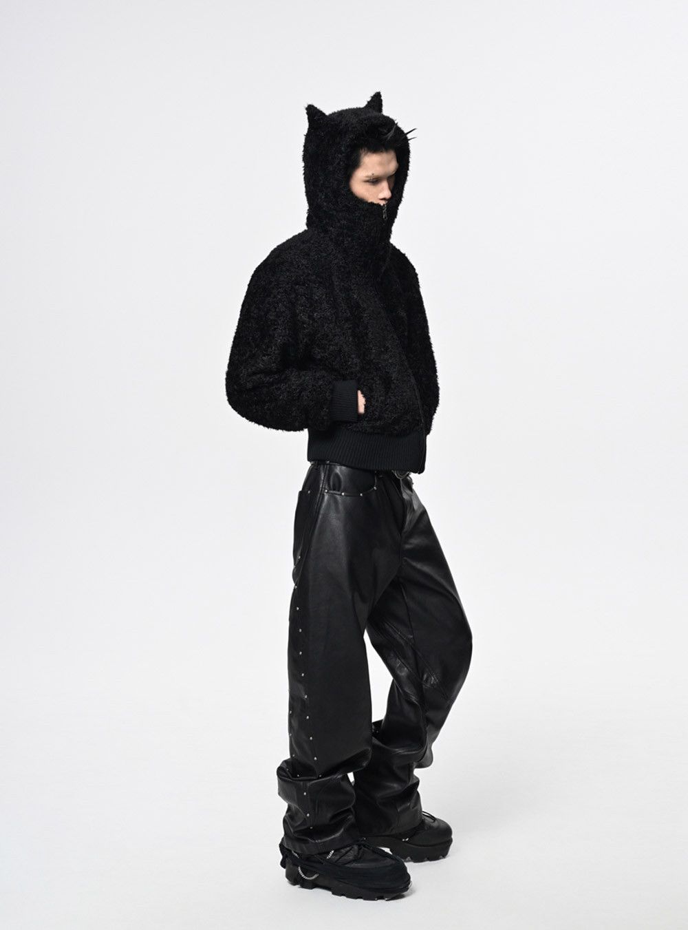 Other New SAVAGEGROWTHWORLD Devil Horn Faux Fur Zip Size US L / EU 52-54 / 3 - 2 Thumbnail