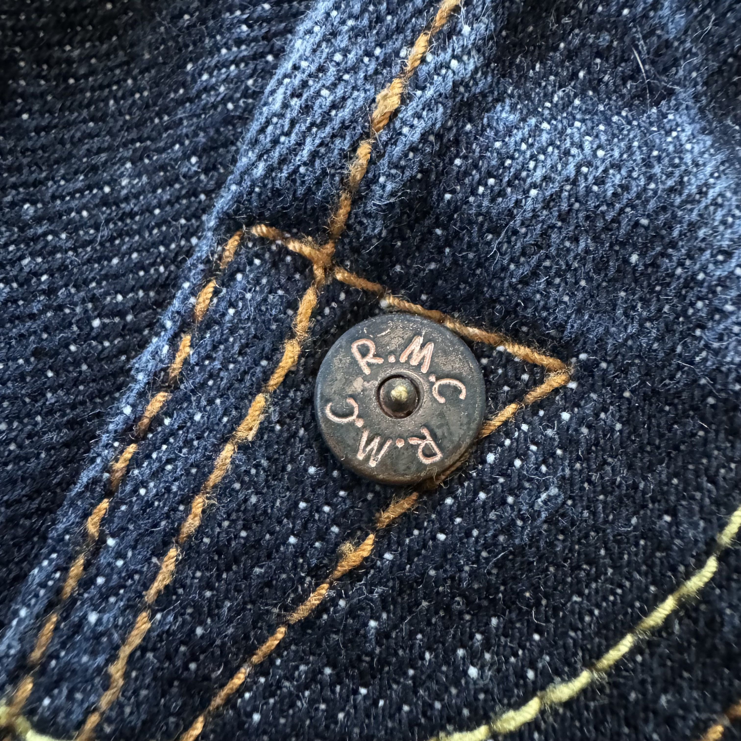Japanese Brand × RMC Jeans RMC JAPANESE DENIM EMBROIDERED SELVEDGE JEANS DISTRESSED Size US 34 / EU 50 - 13 Thumbnail