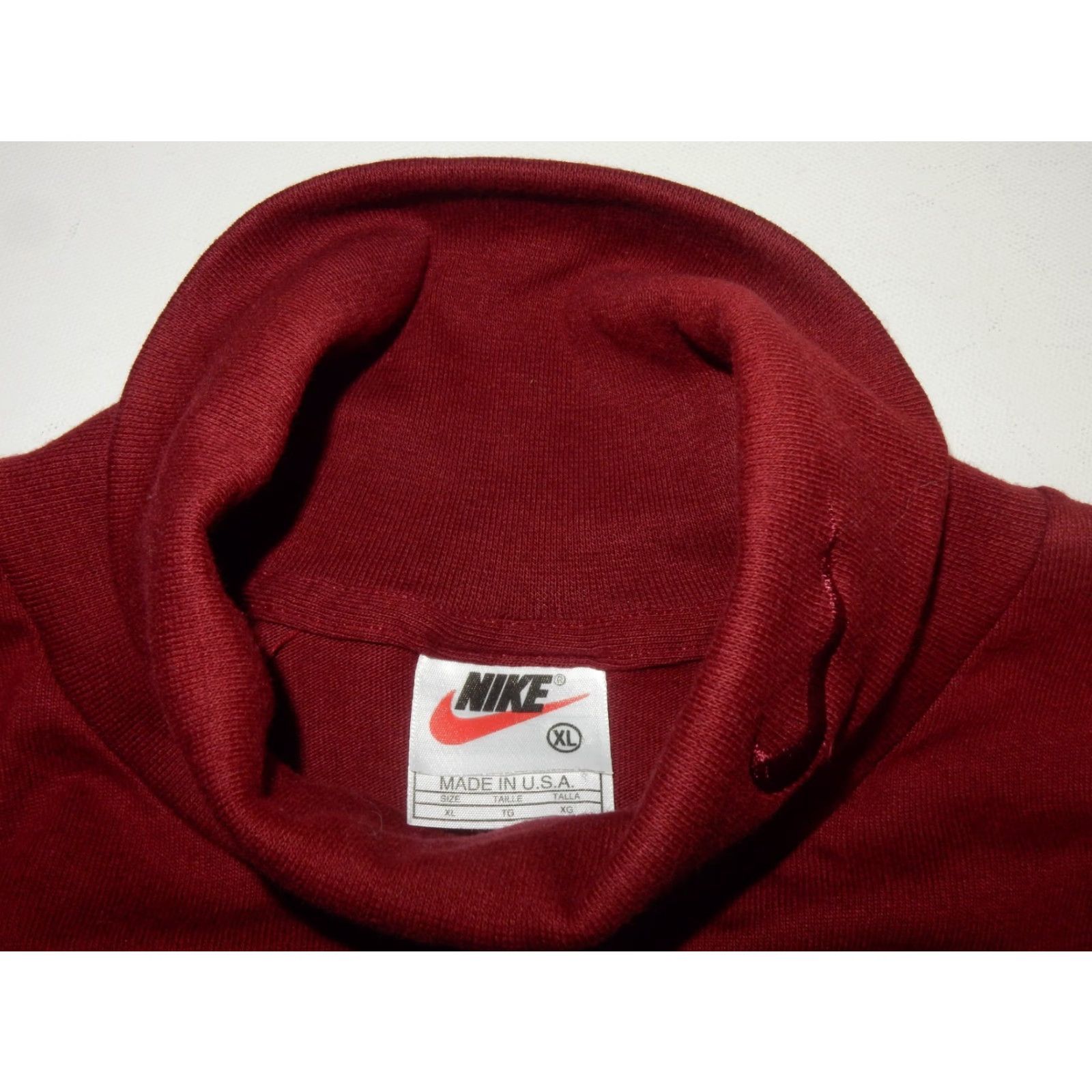 Nike VINTAGE Nike Sweater Shirt XL Men Red Cotton Turtleneck Pullover USA Made Size US XL / EU 56 / 4 - 2 Thumbnail