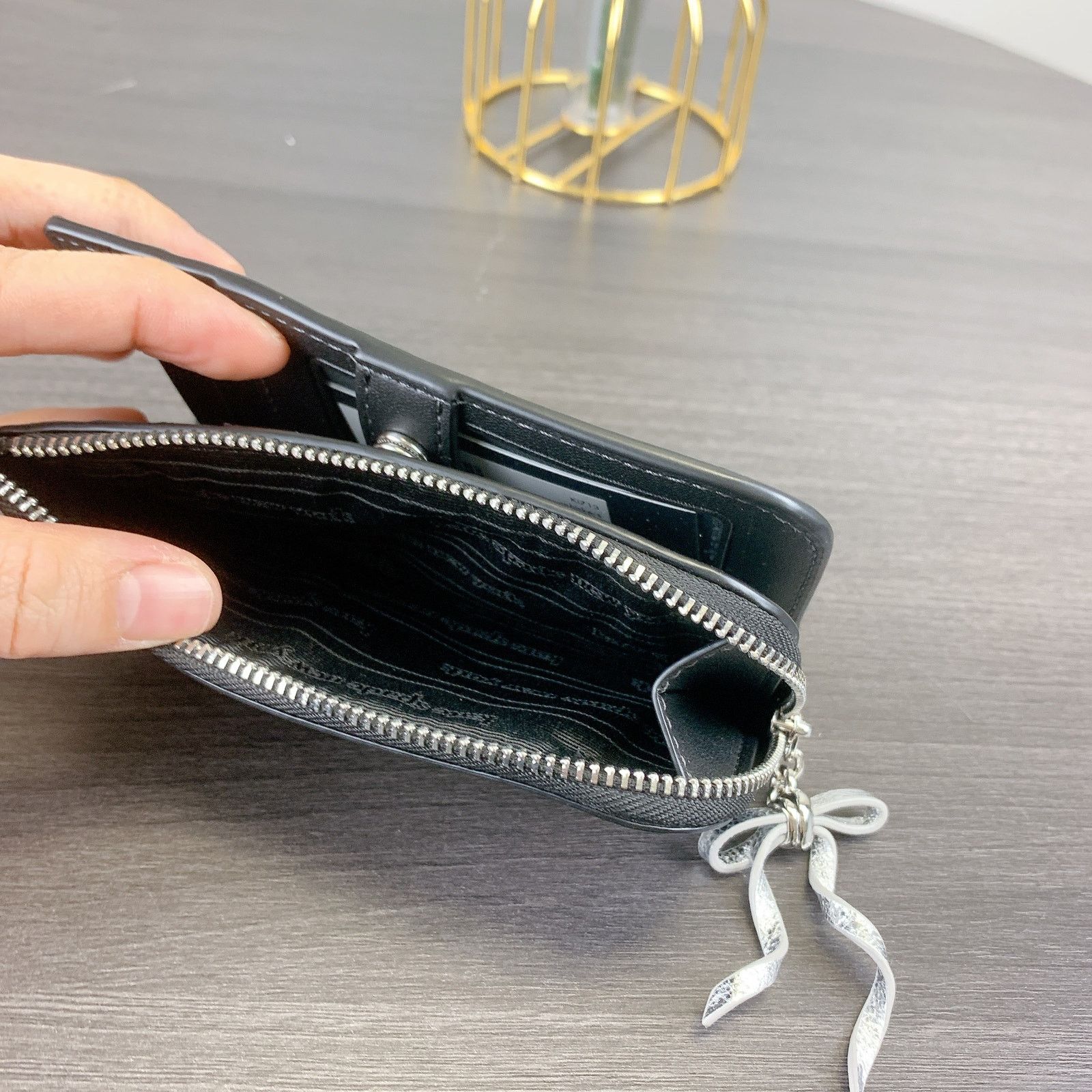 Kate Spade Kate Spade KI713 Whiskers Small Slim Bifold Wallet IN BLACK Size ONE SIZE - 4 Thumbnail