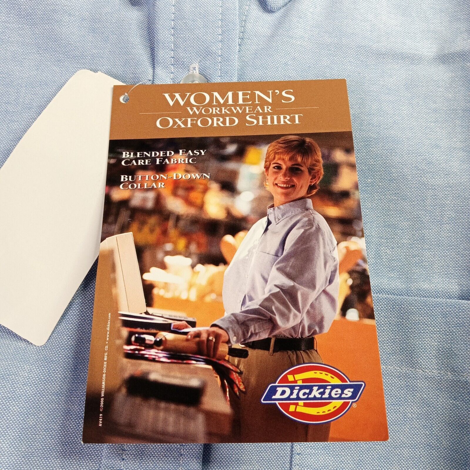 Dickies Vintage Dickies Womens Blue Oxford Button Work Shirt Size 10 Size L / US 10 / IT 46 - 4 Thumbnail
