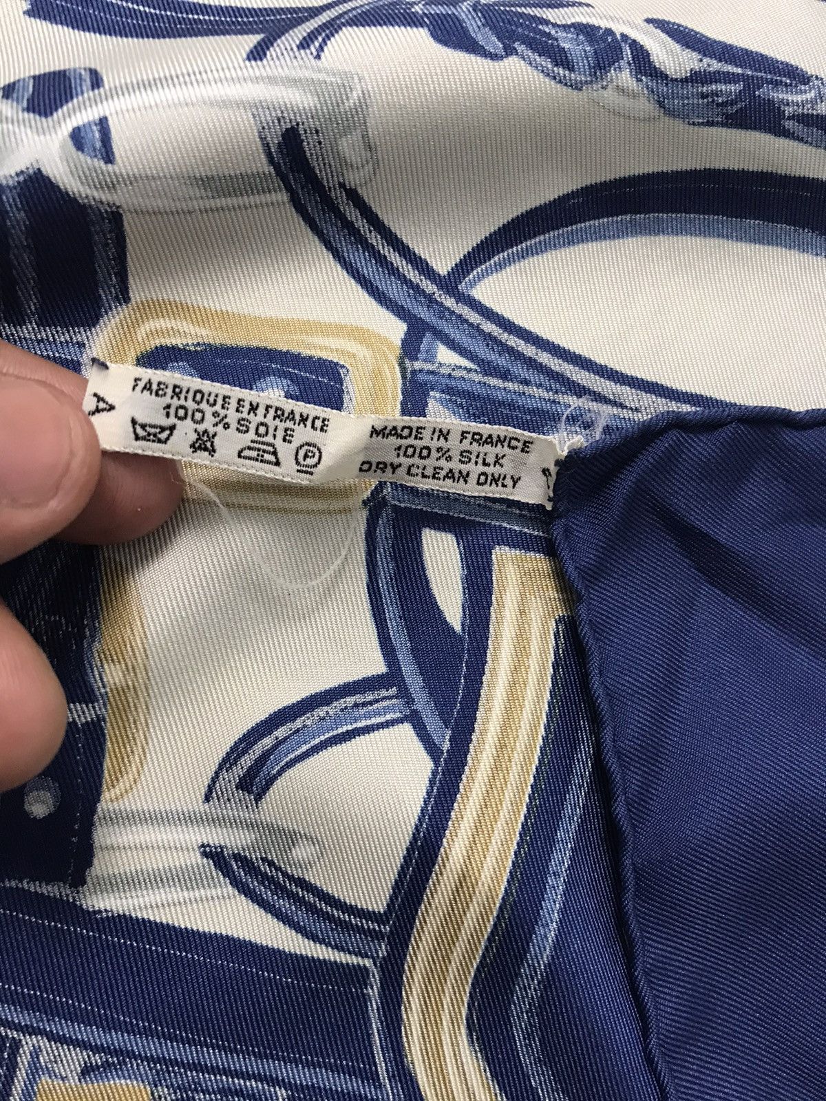 Hermes Vintage 90s Blue Hermes Brides De Gala Silk Scarf Size ONE SIZE - 3 Thumbnail