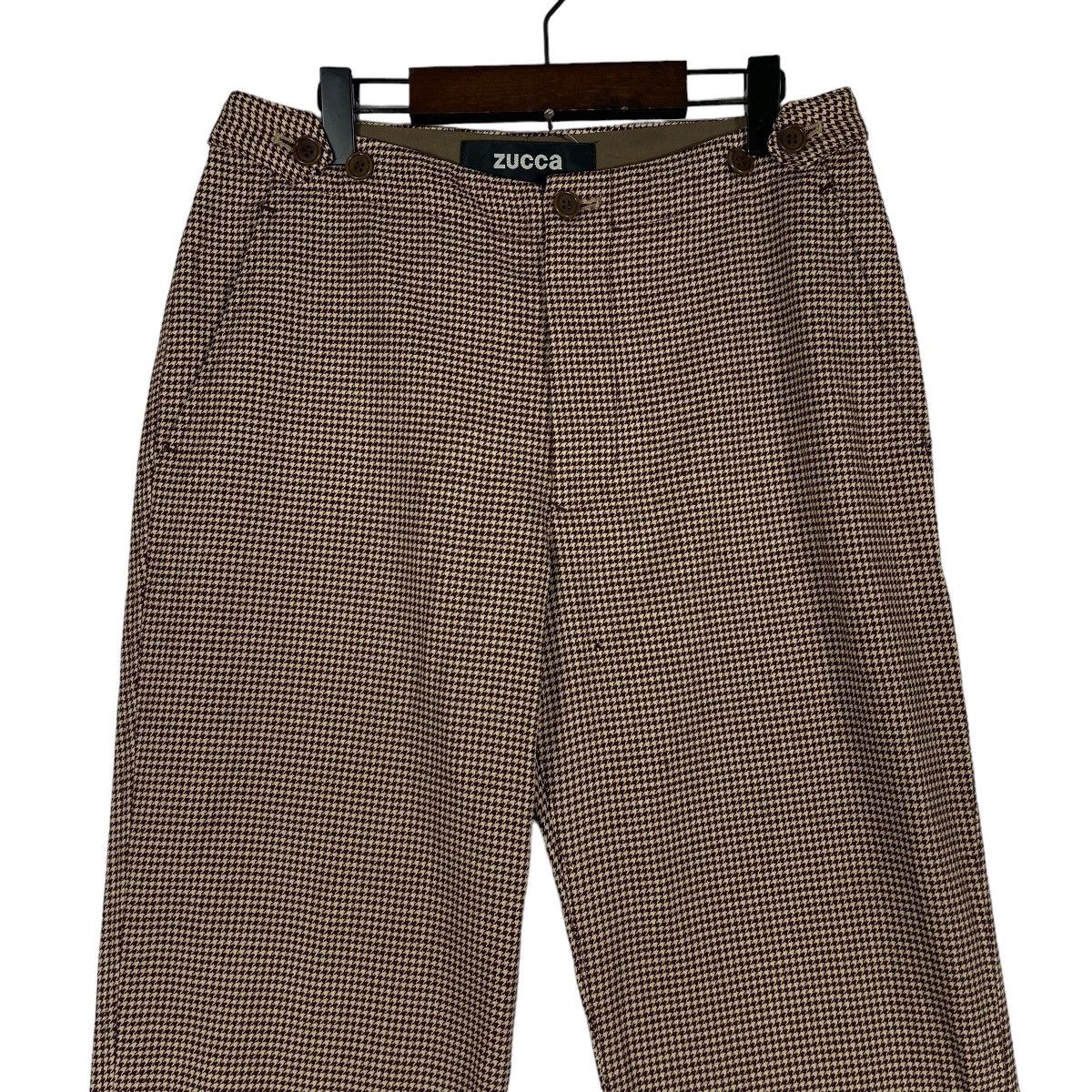 Zucca Vintage Zucca Issey Miyake Houndstooth Wool Trousers Size 32" / US 10 / IT 46 - 4 Thumbnail
