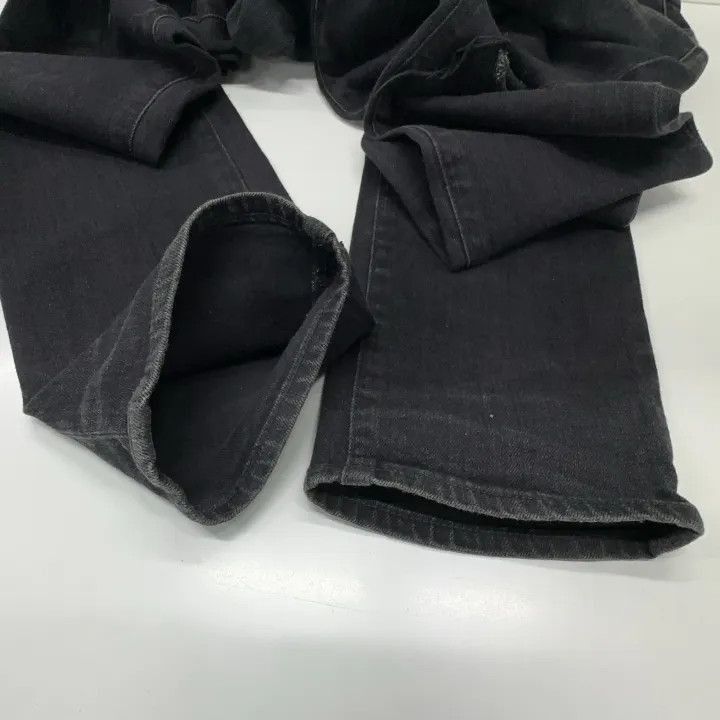 Saint Laurent Paris Yves Saint Laurent Black Distressed Straight Leg Pants-2507 Size US 31 - 6 Thumbnail