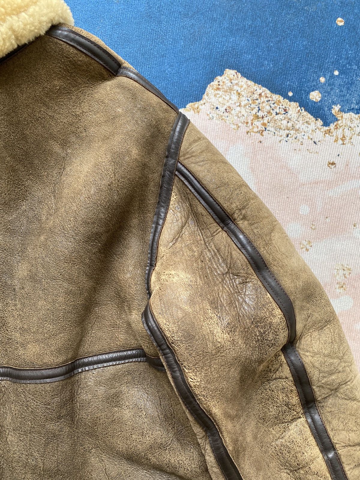 Avirex Vintage 80s Avirex B3 Sheepskin Us Army Air Force Jacket Size US L / EU 52-54 / 3 - 17 Thumbnail
