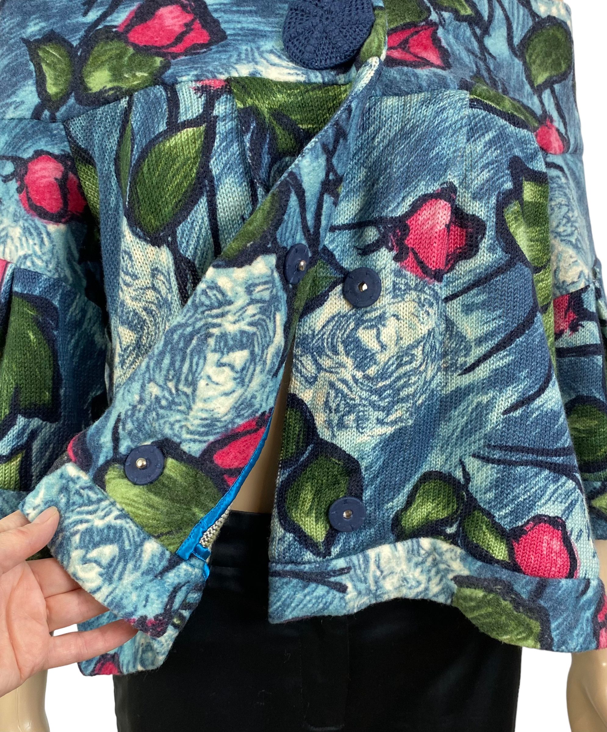 Kenzo kenzo off shoulder wool flower printed jacket size M Size M / US 6-8 / IT 42-44 - 8 Thumbnail