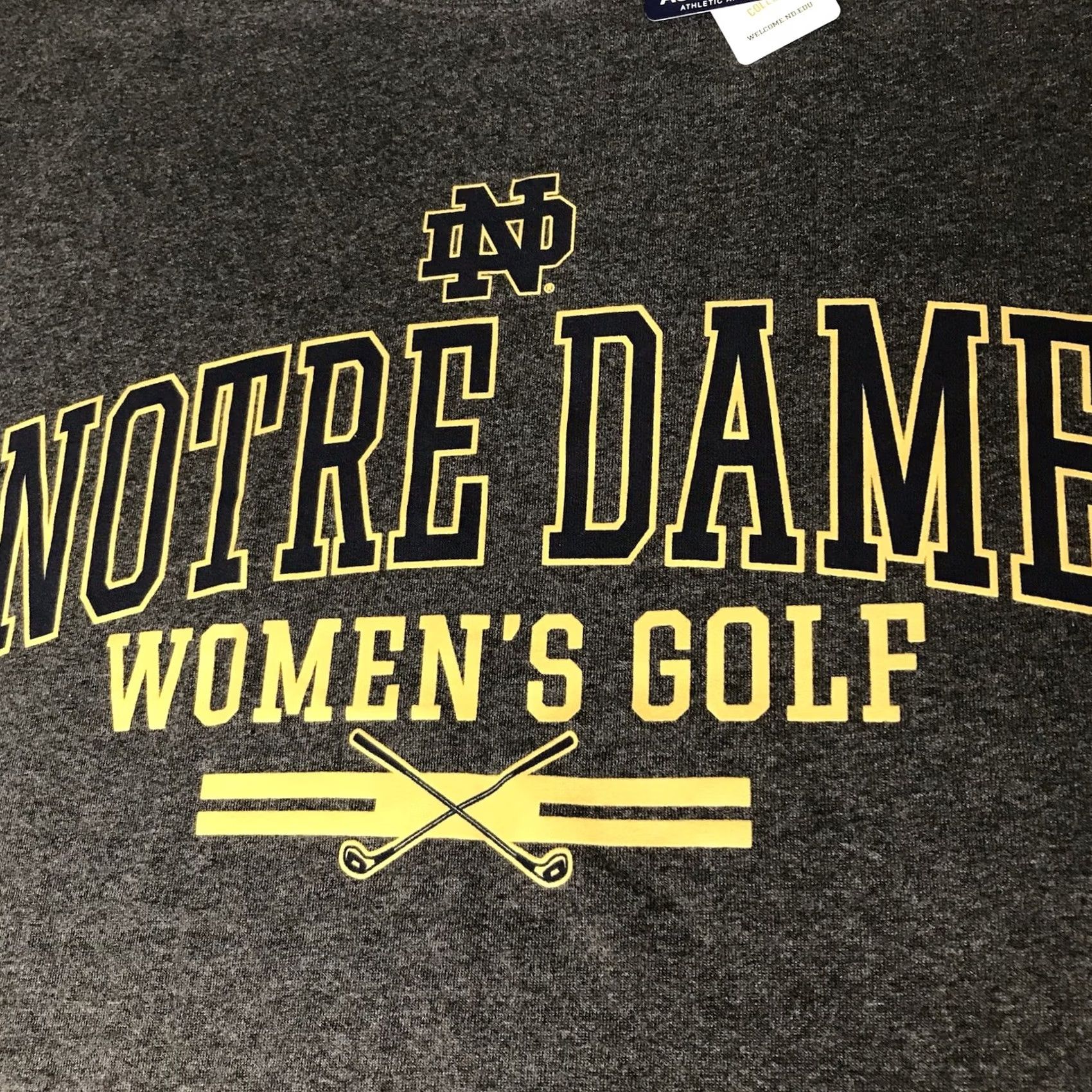 Champion Champion University of Notre Dame Golf Graphic T-Shirt Heather Gray XL Unisex Adults Short Sleeve Crew Neck Cotton Blend Size XL / US 12-14 / IT 48-50 - 3 Thumbnail