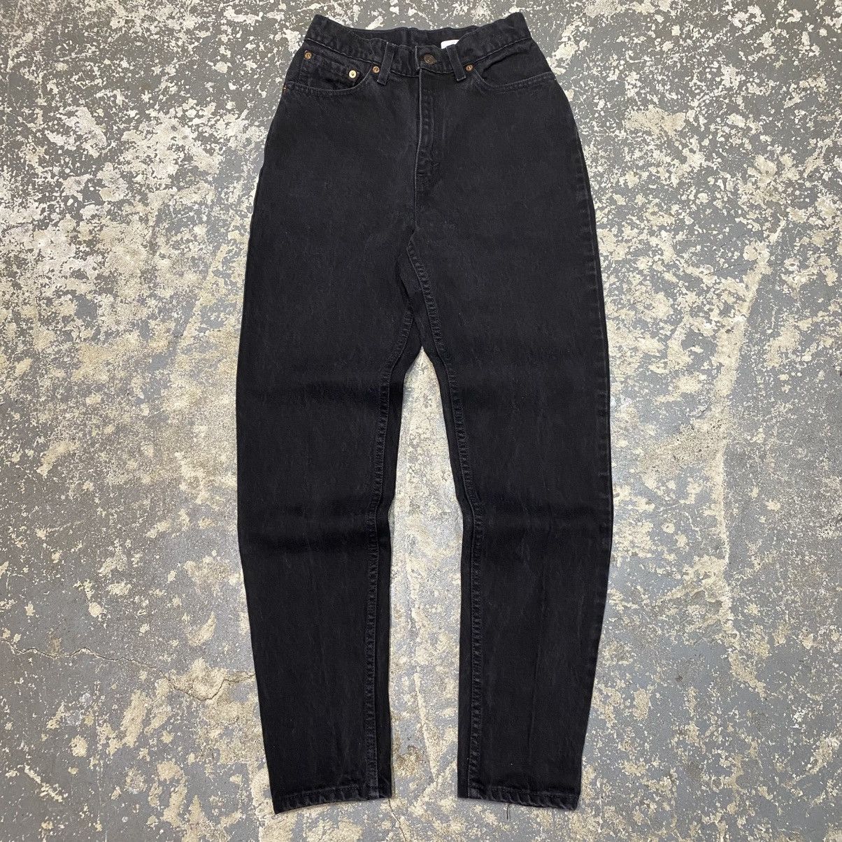Levi's Vintage Levis 512 Black Slim Taper Denim Jeans 90s Size US 26 / EU 42 - 4 Thumbnail