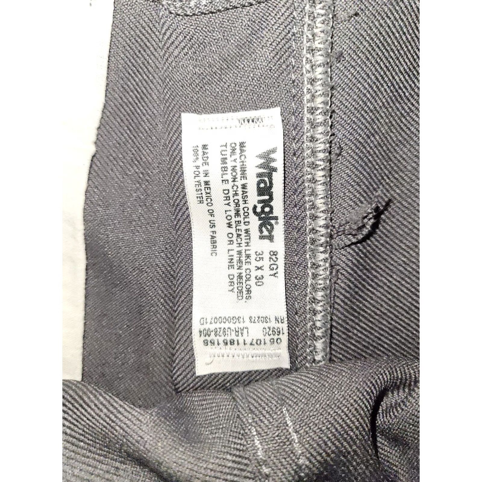 Wrangler VINTAGE Wrangler Pants 90's Western Mid Rise Straight Polyester Gray Men's 35x30 Size US 35 - 2 Thumbnail
