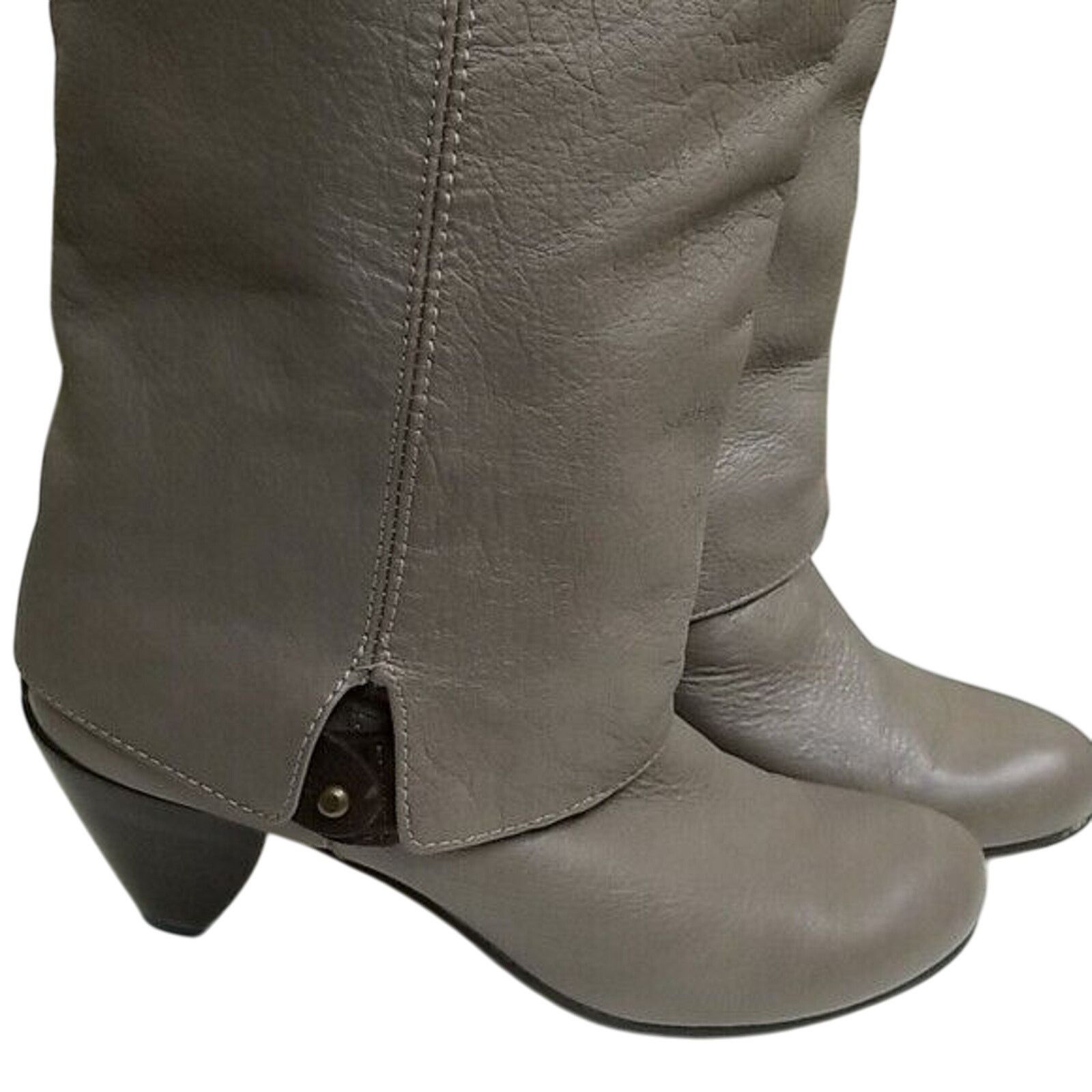 MILLY Lili Milll Mid Calf Boots Leather Heeled Boots Pull On Size US 8 / EU 41 - 2 Thumbnail