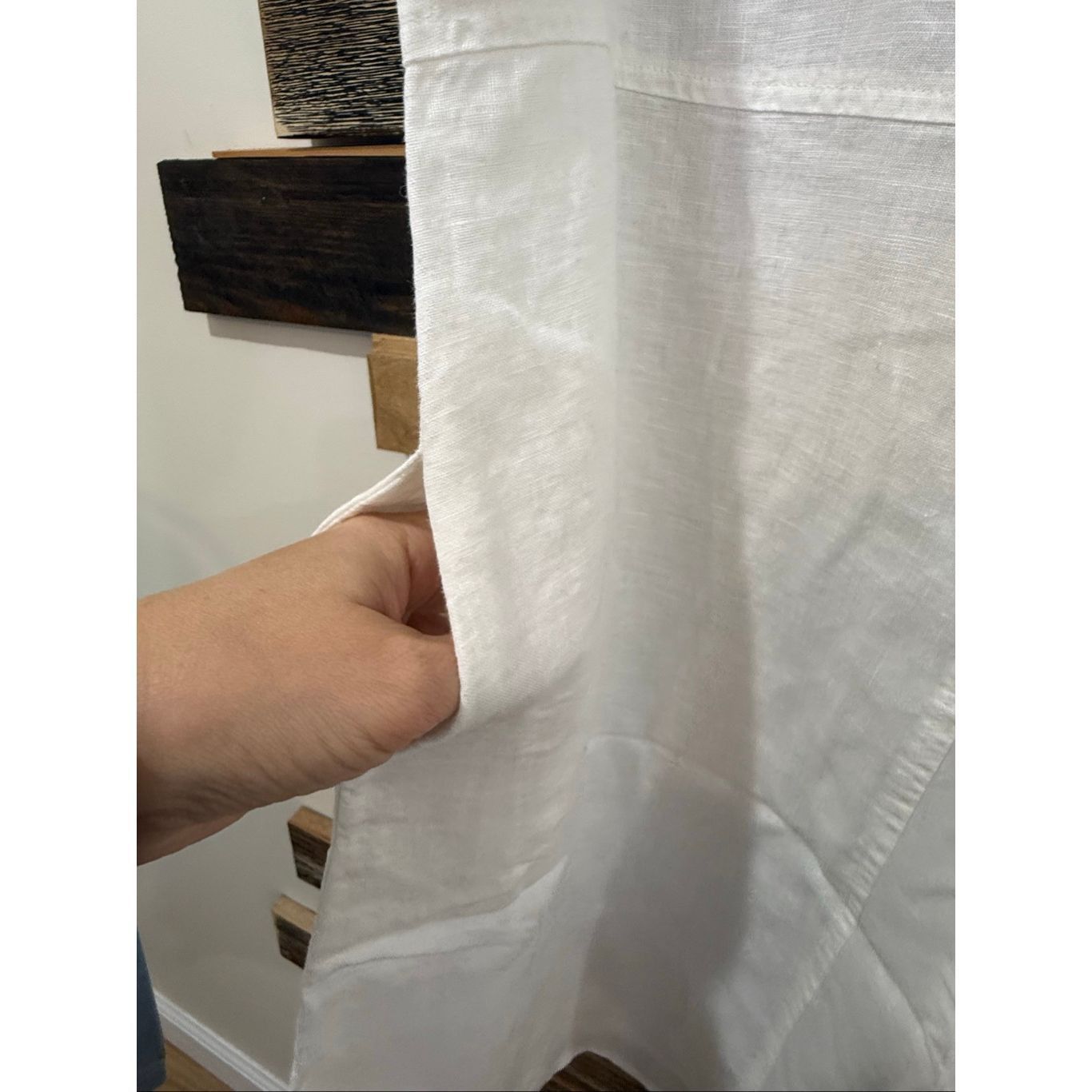 FLAX Flax scoop neck short sleeves white linen dress size medium Size M / US 6-8 / IT 42-44 - 5 Thumbnail