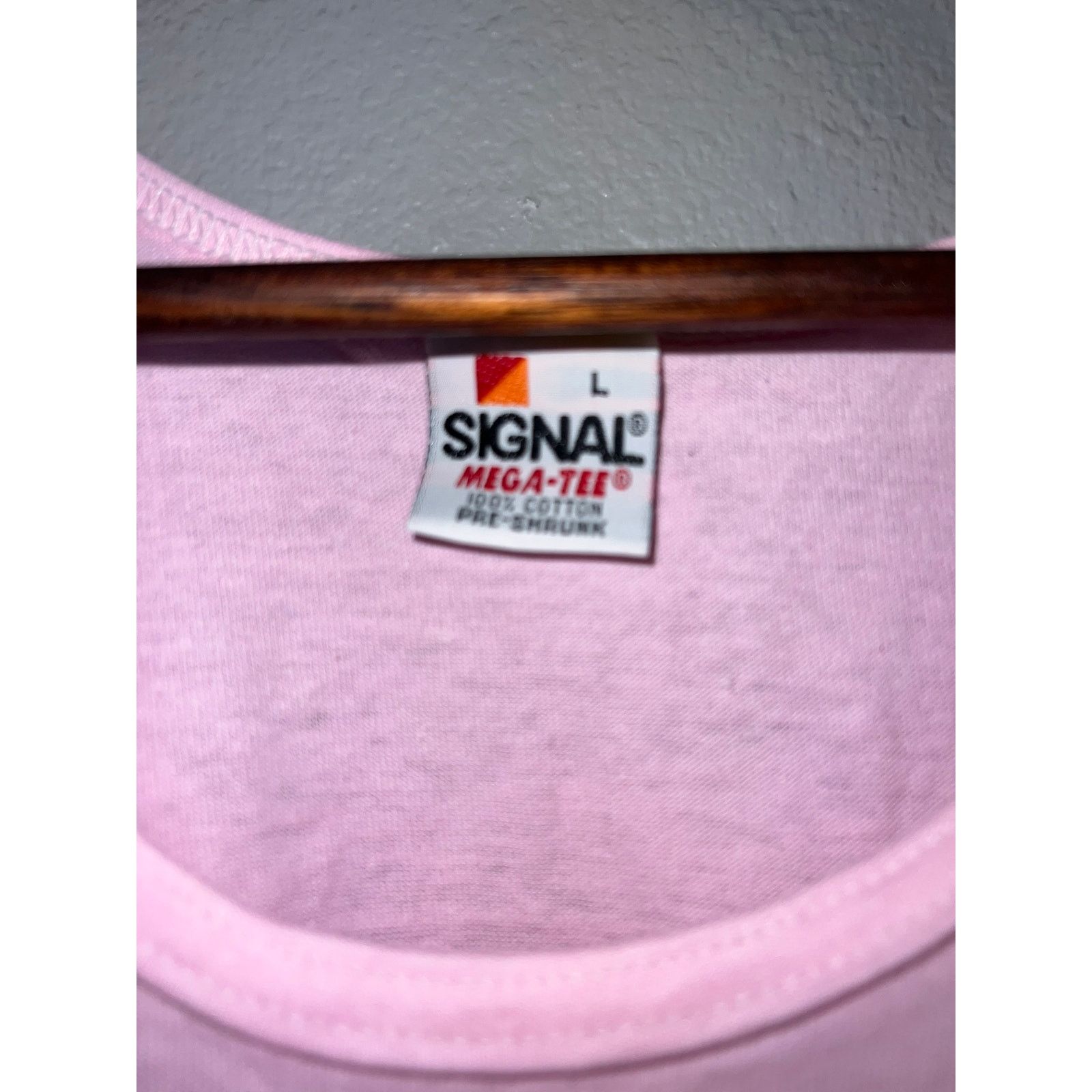 Signal Sport 80s Vintage Signal Mega-Tee Pink Blank Tank Shirt Top VTG L Size US L / EU 52-54 / 3 - 5 Thumbnail
