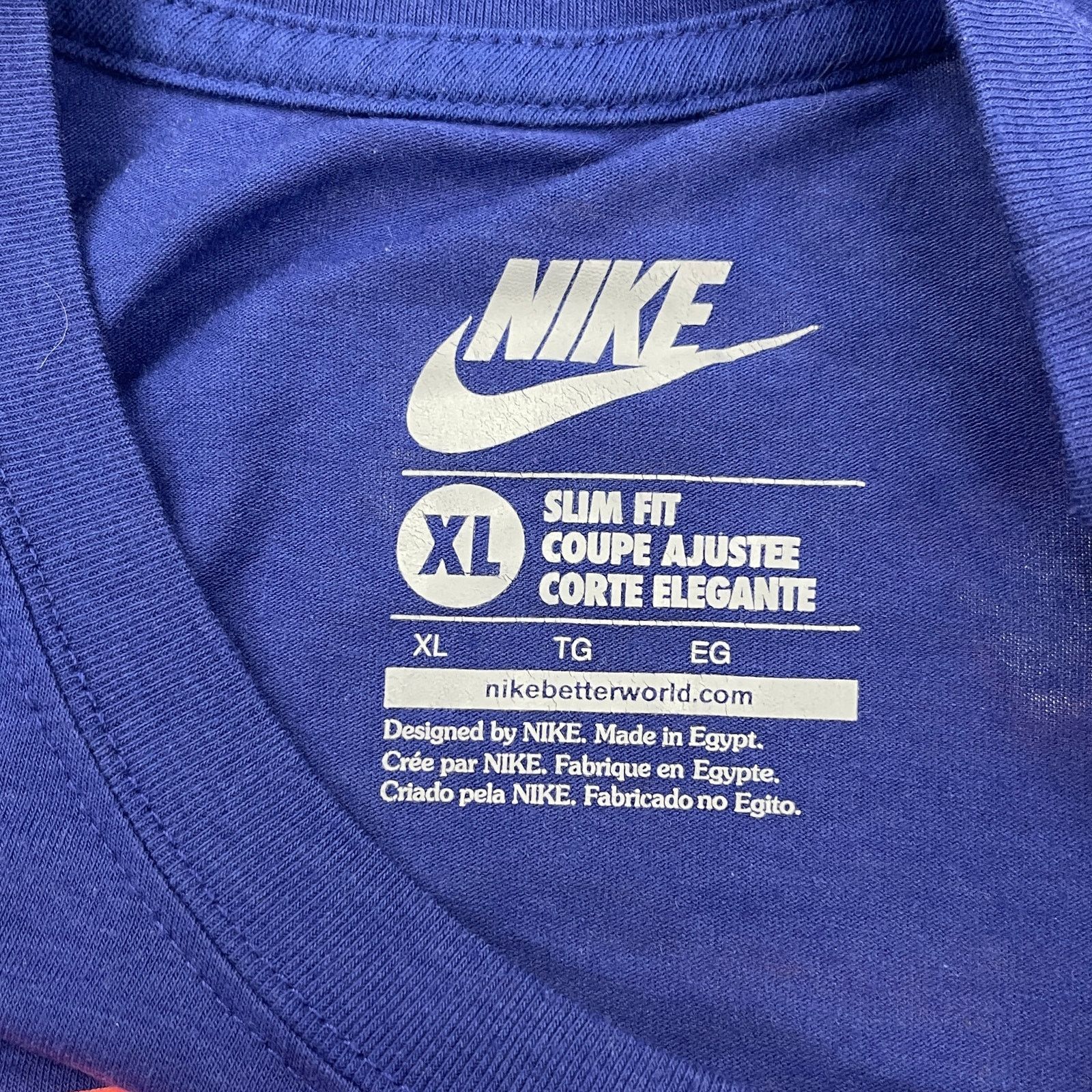 Nike Nike Track & Field Slim Fit Blue Tee T Shirt Size XL B15 Size US XL / EU 56 / 4 - 3 Thumbnail