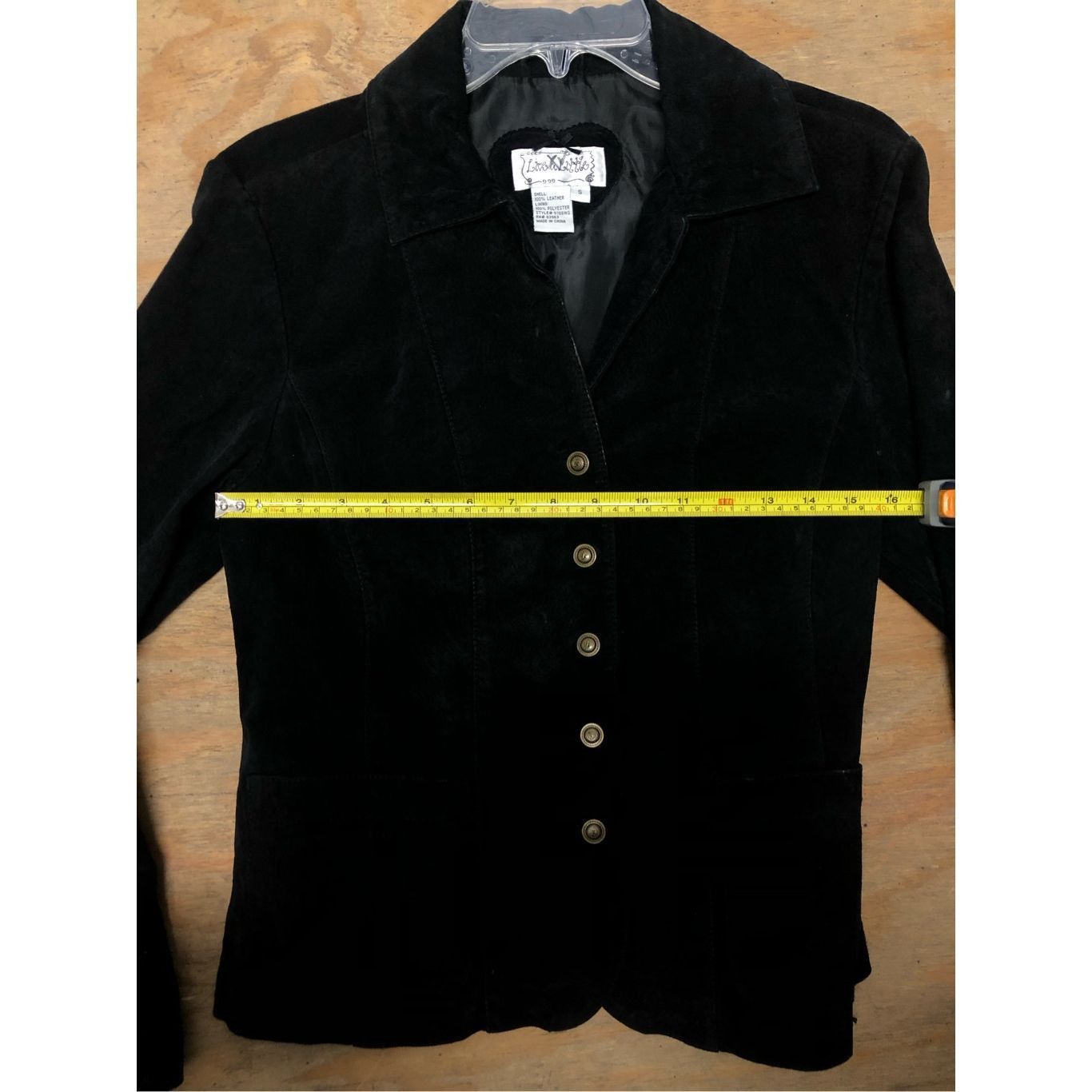 A-Line Live a Little Black 100% Leather Button Jacket Women's Size Size S / US 4 / IT 40 - 6 Thumbnail