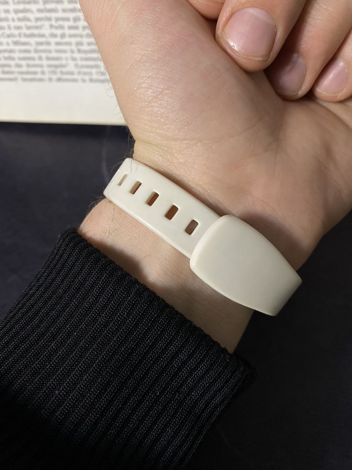Japanese Brand × Jewelry × Vintage Retro Perfect Digital Watch with White Strap Size ONE SIZE - 3 Thumbnail