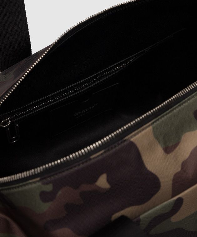 Off-White o1y0225 Size OS / Logo Travel Bag in Military Green Size ONE SIZE - 3 Thumbnail