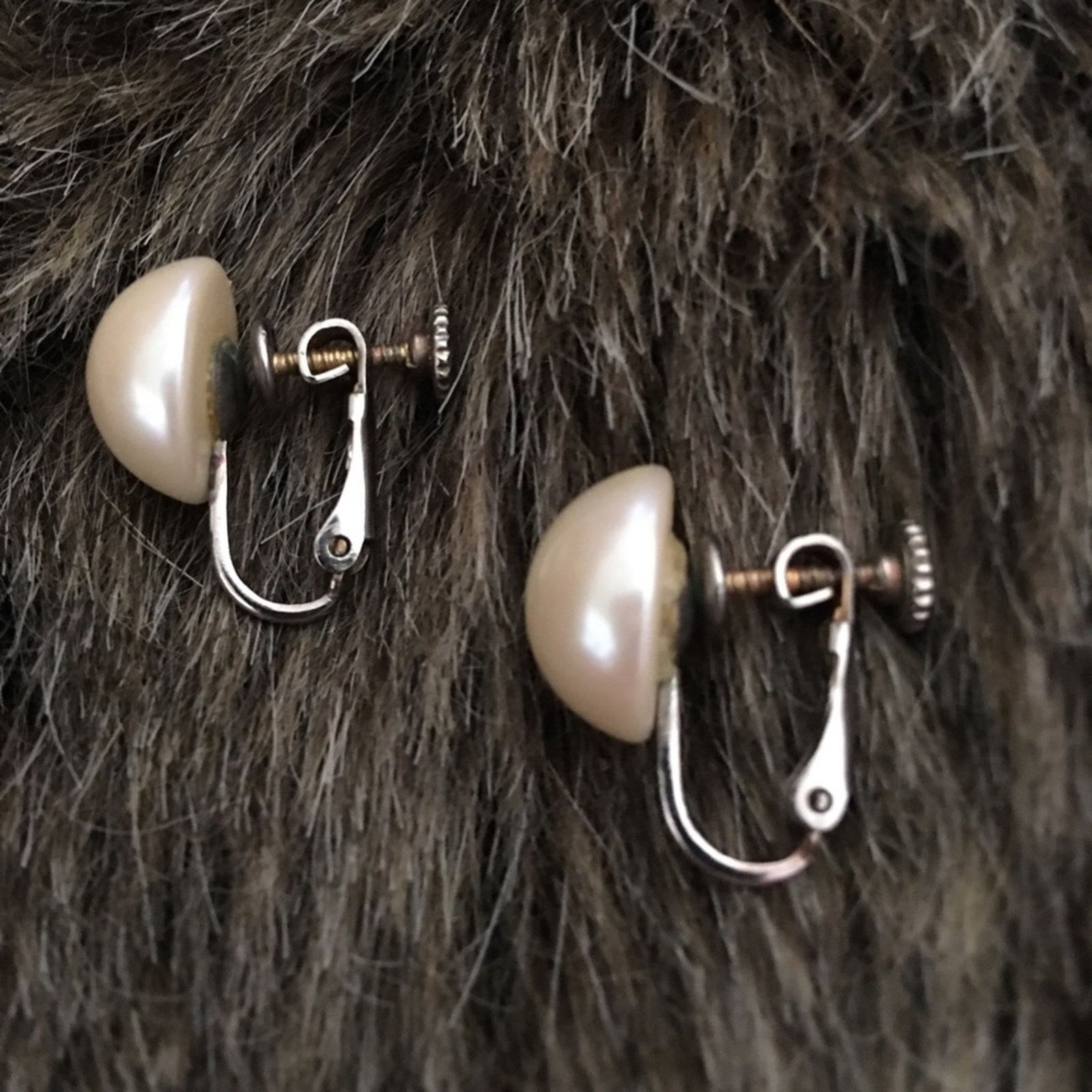 Vintage Vintage 60s Marvella faux pearl screw back clips Size ONE SIZE - 2 Thumbnail