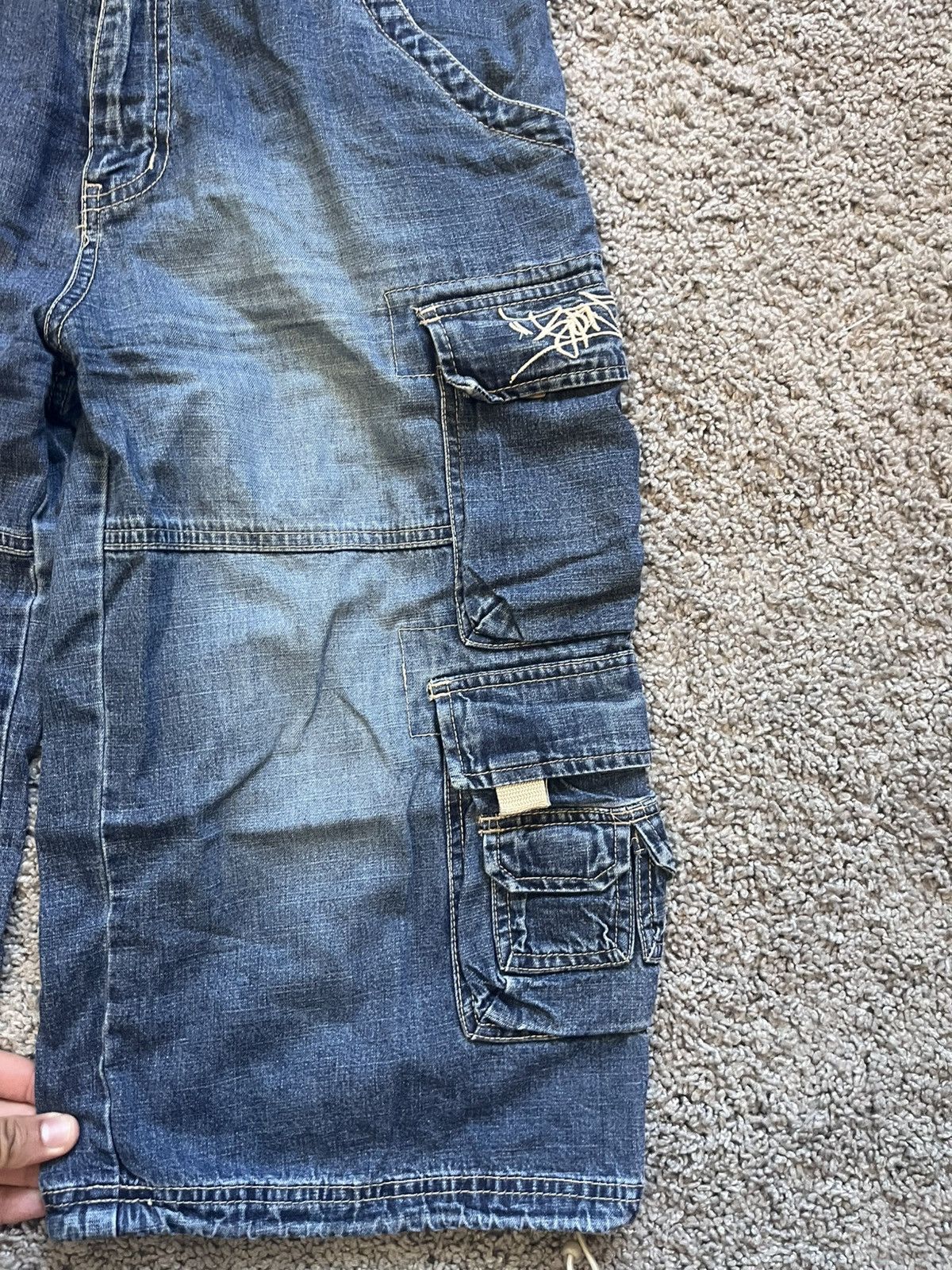 Vintage Y2K Vintage Fishbone Denim Cargo Shorts Hip-Hop Rap Size US 32 / EU 48 - 2 Thumbnail