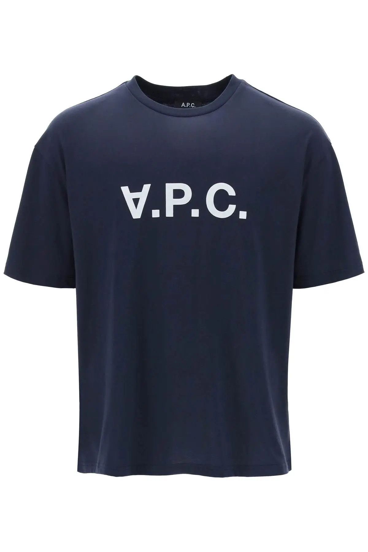 image of A P C O1S22I1N0224 River T-Shirt In Blue, Men's (Size Small)