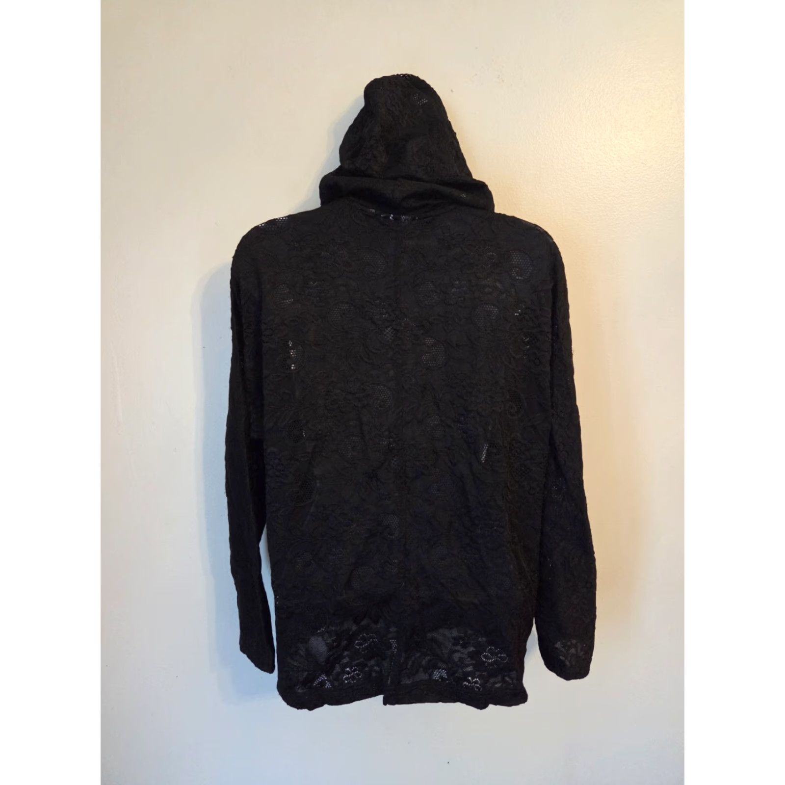 Vintage VINTAGE Chico's Design Black Lace Full Zip Hoodie Jacket Hoodie Womens Small 0 Lace Up Full Zip Easy Care Black Mens Girls Size XS / US 0-2 / IT 36-38 - 5 Thumbnail