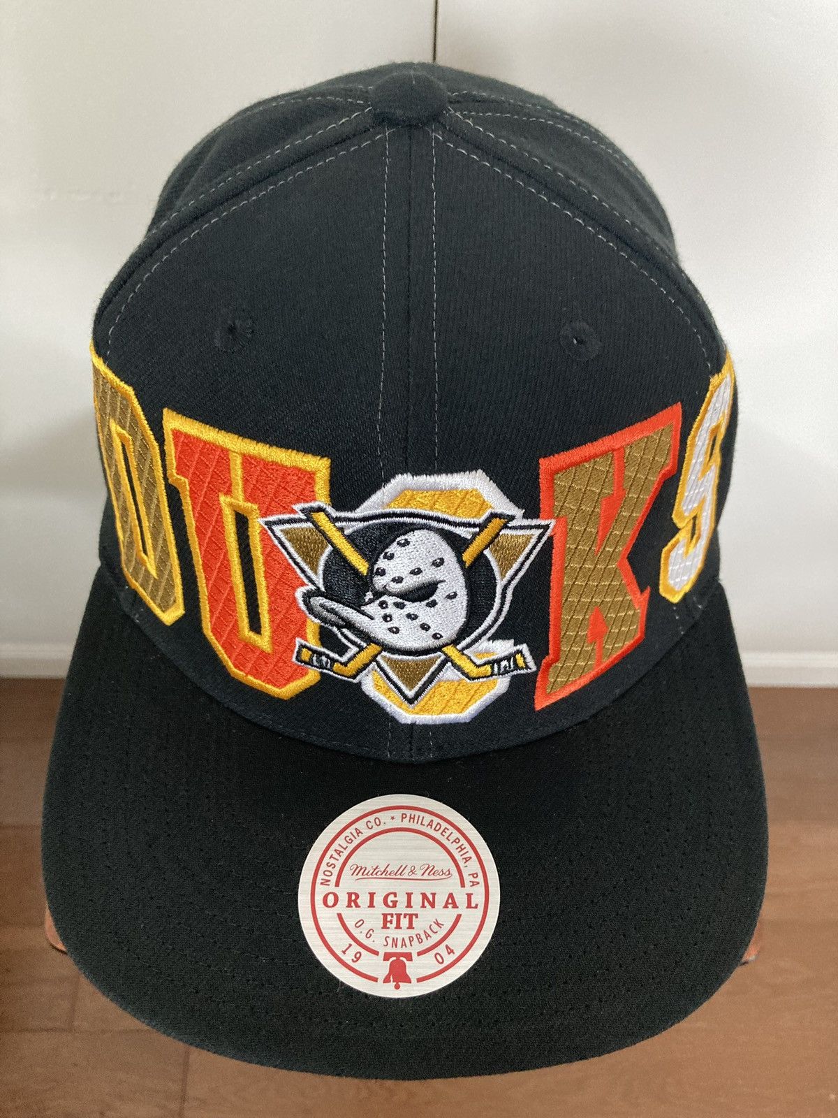 Mitchell & Ness MIGHTY ANAHEIM DUCKS VARSITY BUST MITCHELL & NESS SNAPBACK🆕 Size ONE SIZE - 4 Thumbnail