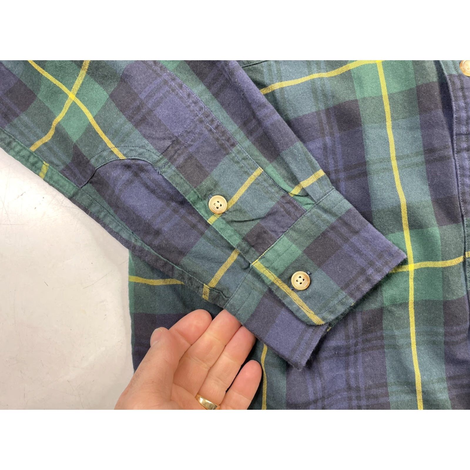 Polo Ralph Lauren Polo Ralph Lauren Mens Plaid Long Sleeve Button-Down Shirt Tab Collar Epaulets Size US L / EU 52-54 / 3 - 3 Thumbnail